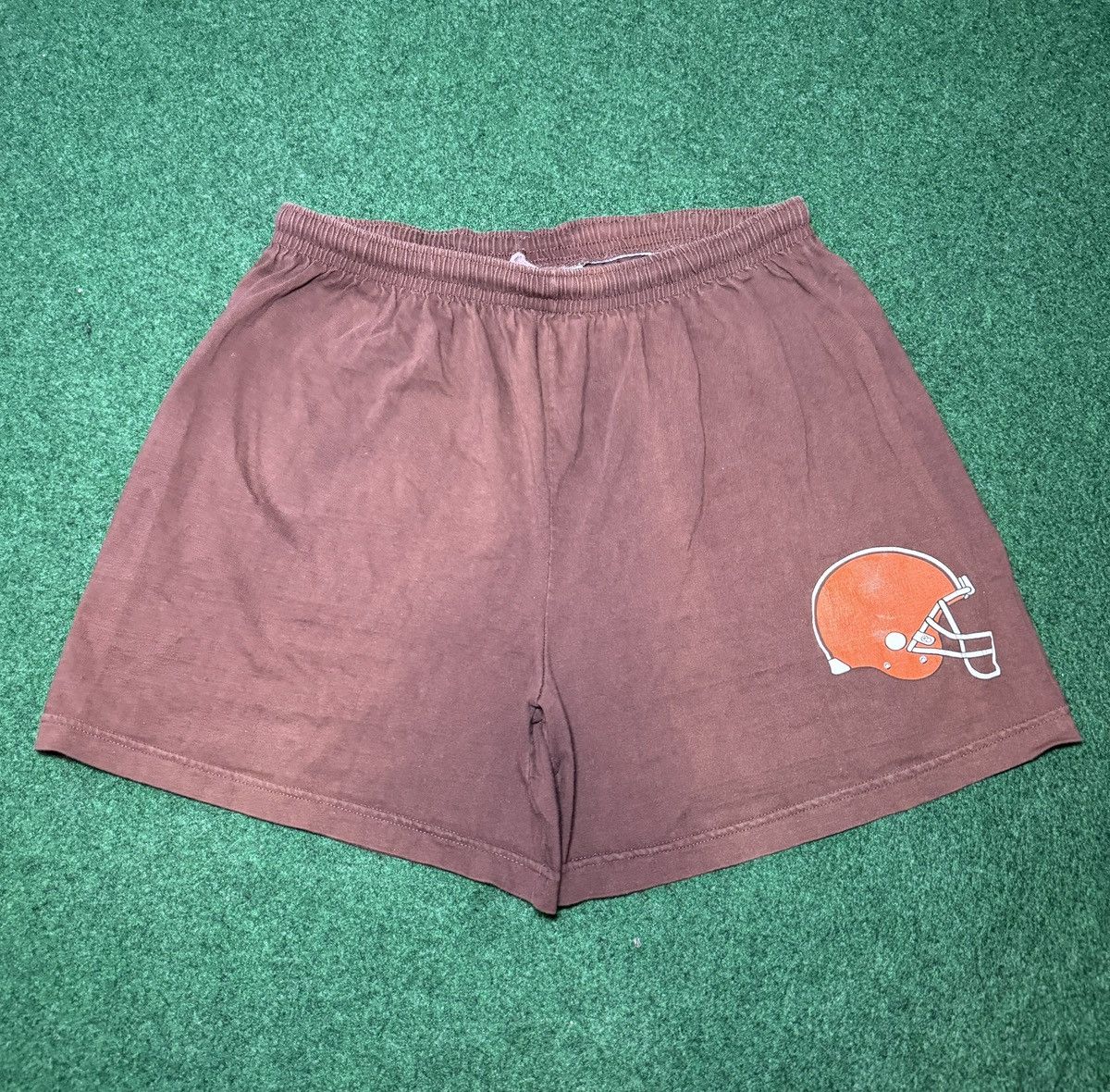 NFL Vintage 90s Cleveland Browns M/L Drawstring Cotton Shorts Size US 30 / EU 46 - 1 Thumbnail