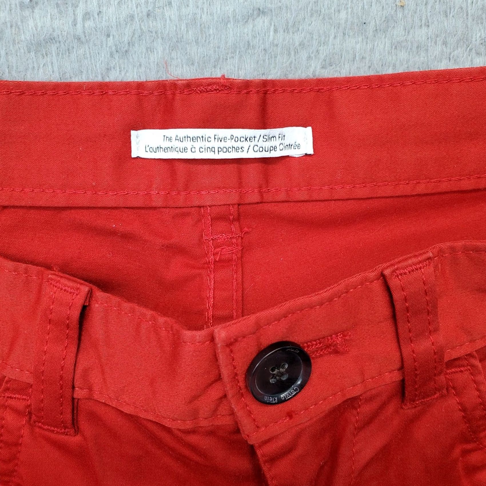 Calvin Klein Calvin Klein Jeans Womens Size 29 Red Denim 5 Pockets Dark Wash Slim Fit 5-Pocket Design Jeans Size 29" - 6 Thumbnail