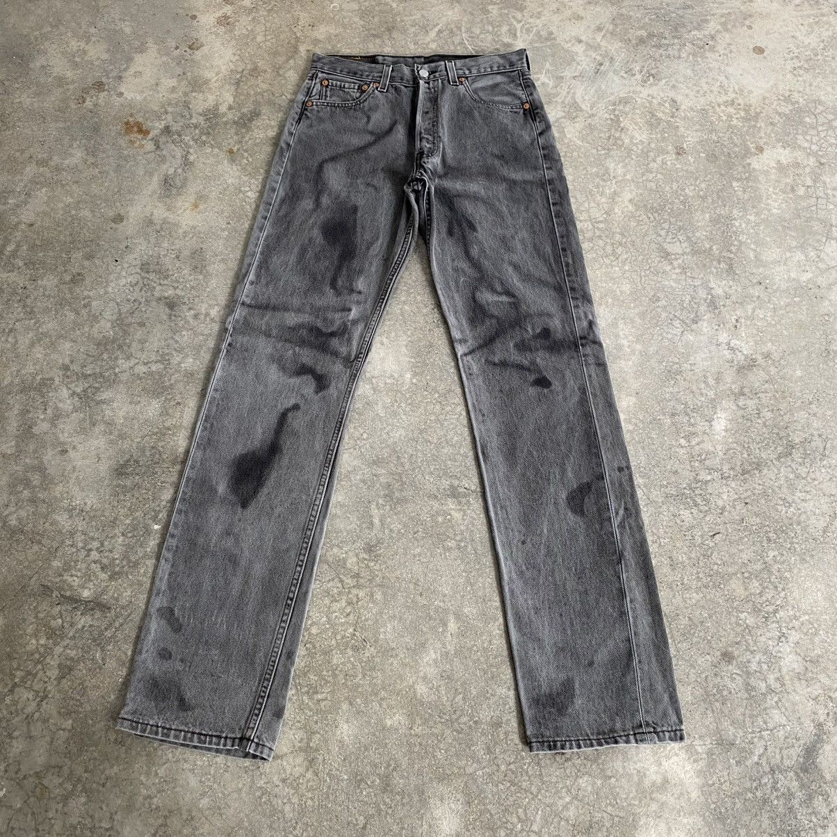 Levi's Vintage 1998 Levis 501 Faded Black Denim Jeans Size US 30 / EU 46 - 1 Thumbnail