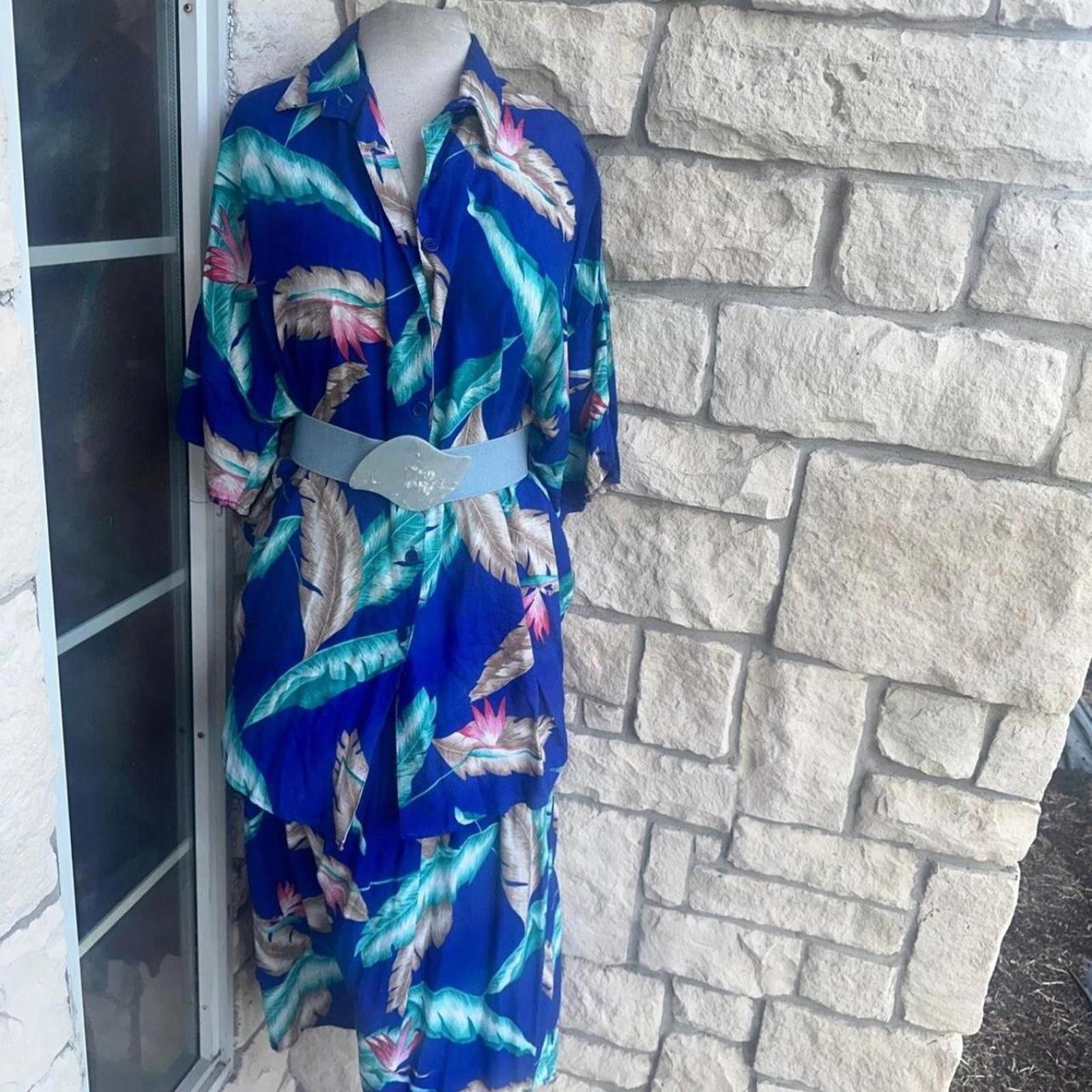 Other Blue and green vintage California Krush dress Size XXL / US 16-18 / IT 52-54 - 1 Thumbnail