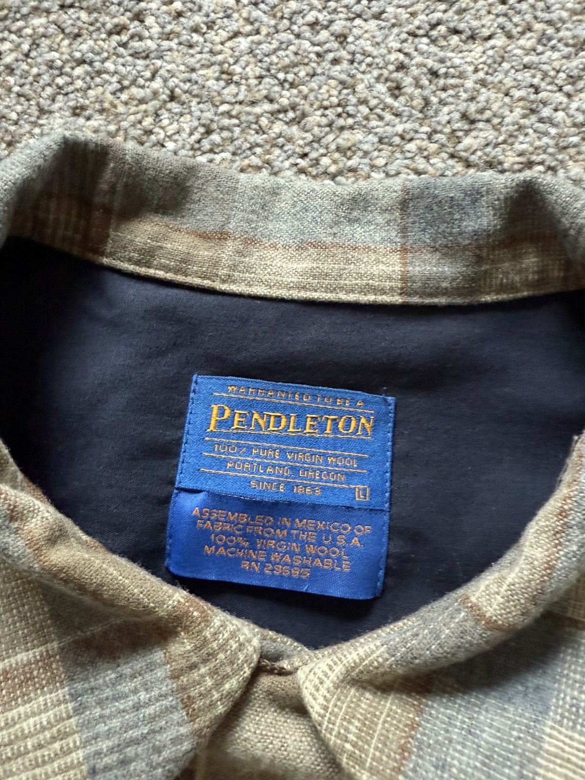 Pendleton Pendleton Wool Plaid Shirt L Earth Tone Embroidered Flannel Size US L / EU 52-54 / 3 - 4 Thumbnail