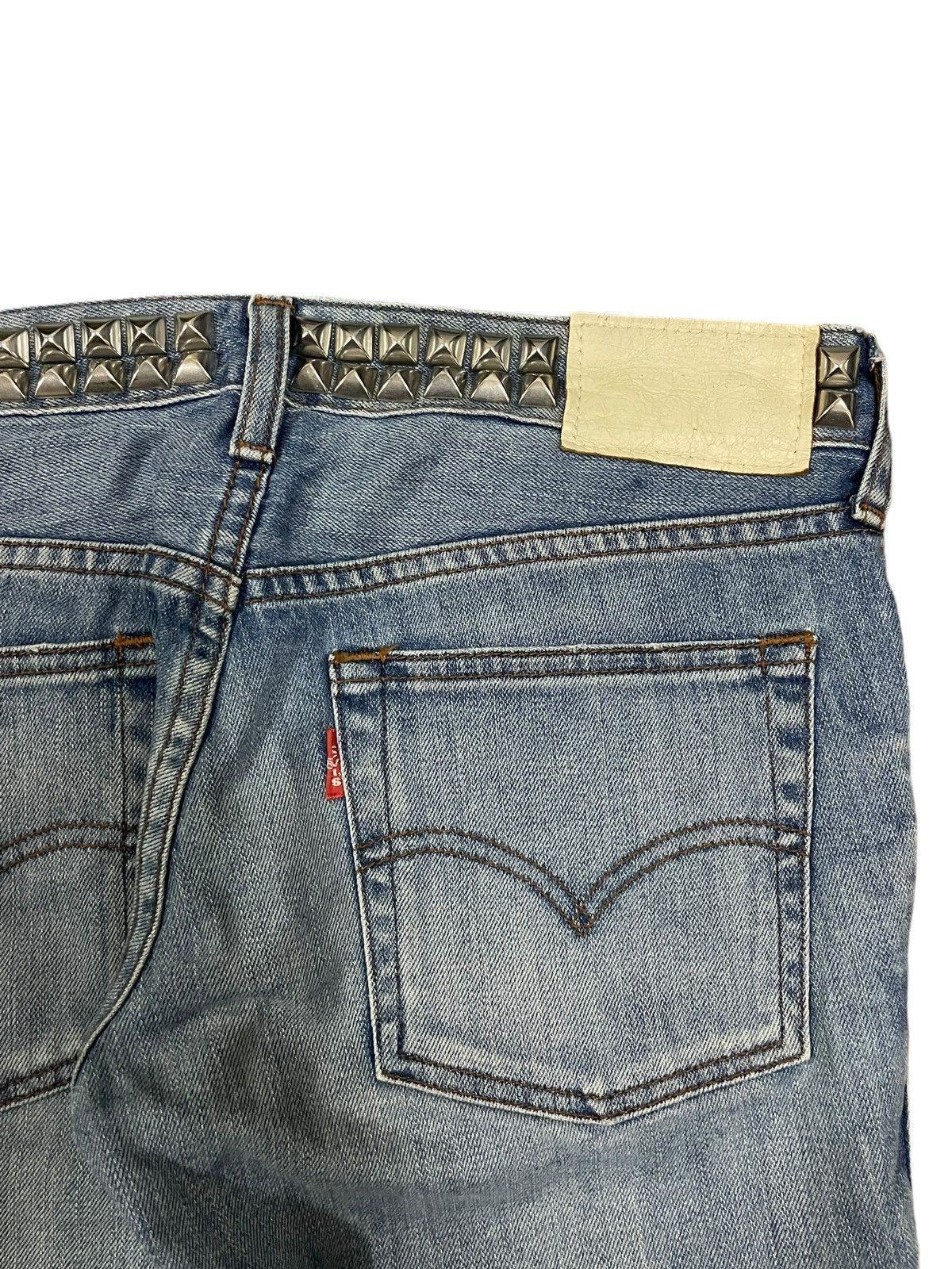 Levi's Vintage Levi’s Spiked Denim Distressed Punk Goth Style Jeans Size 29" - 12 Thumbnail