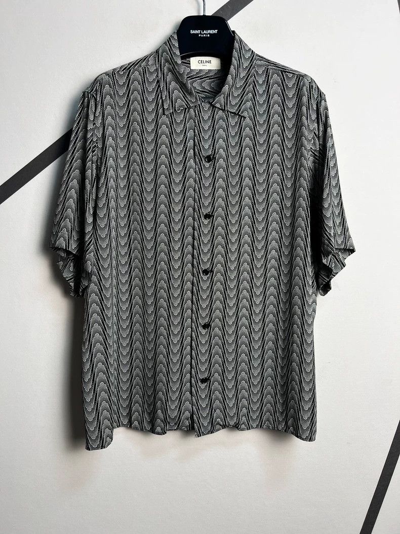 Celine Celine 23SS Water Ripple Print Short Sleeve Shirt - dmc Size US L / EU 52-54 / 3 - 1 Thumbnail
