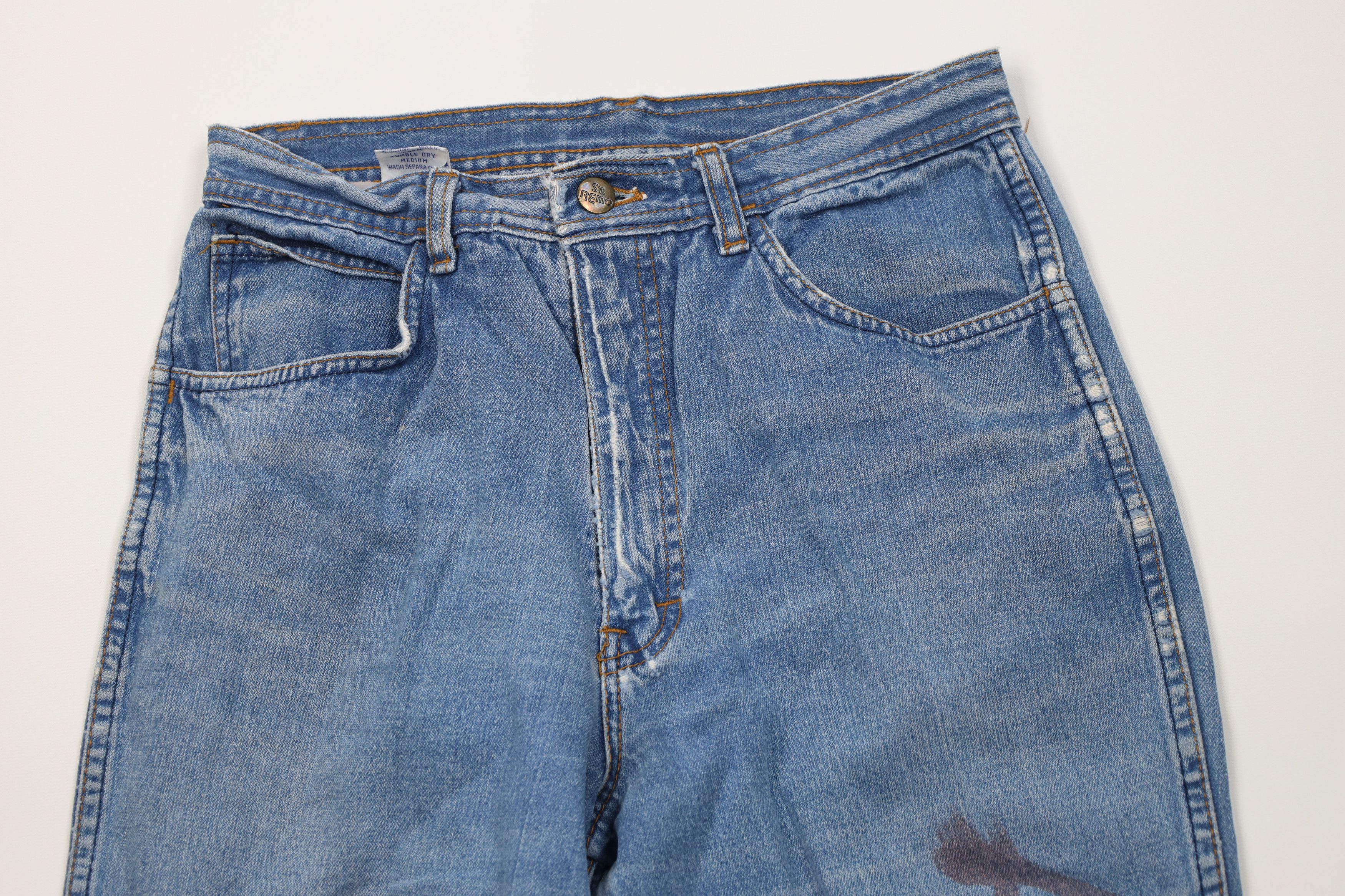 Vintage Vintage 90s Streetwear Straight Leg Denim Jeans Blue Cotton Size 34" / US 12 / IT 48 - 2 Thumbnail