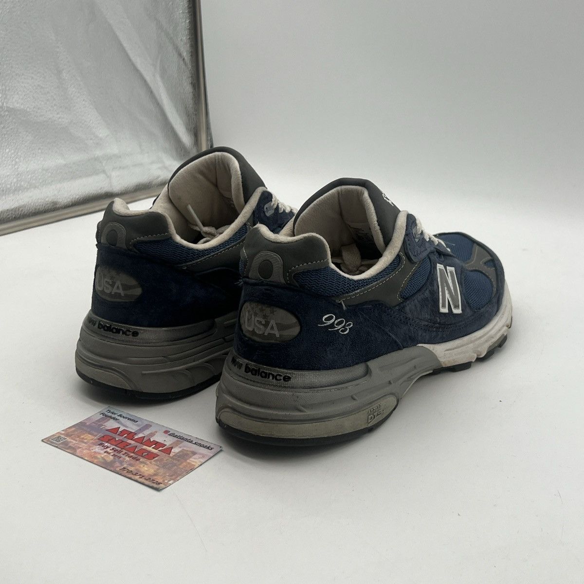 New Balance 993 navy white Size US 9 / EU 42 - 6 Thumbnail