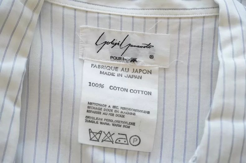 Yohji Yamamoto Yohji Yamamoto80SS Window Embroidered Stripe Shirt 2503-Nex Size US M / EU 48-50 / 2 - 4 Thumbnail