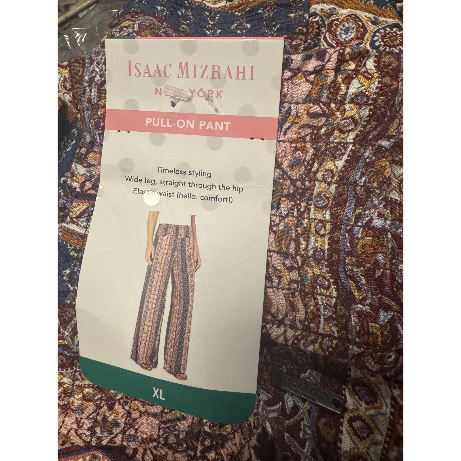 Isaac Mizrahi NWT Isaac Mizrahi Live! Women’s Pull-On Wide Leg Pants XL Size 34" / US 12 / IT 48 - 4 Thumbnail