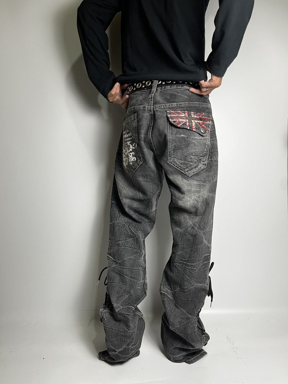 Lace up rootthree pant vkei style japanese brand
