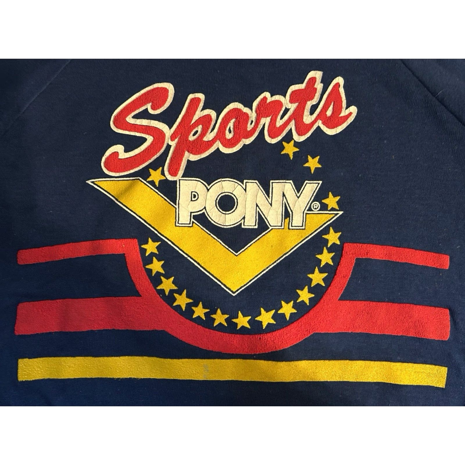 PONY VINTAGE PONY Sweatshirt Mens Small Crew Neck 80s Deadstock NWT blue navy 50/50 Cotton Blend Pullover Made in USA Mens Size US S / EU 44-46 / 1 - 5 Thumbnail