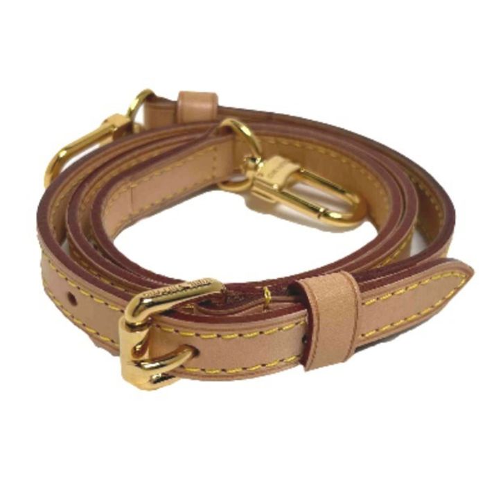 Louis Vuitton LOUIS VUITTON Strap Tanned Leather Adjustable Louis