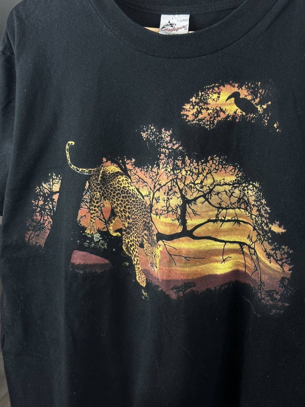 Vintage Vintage Y2K 90s Leopard Boxy Graphic Tee Single Stch Size US XL / EU 56 / 4 - 5 Thumbnail