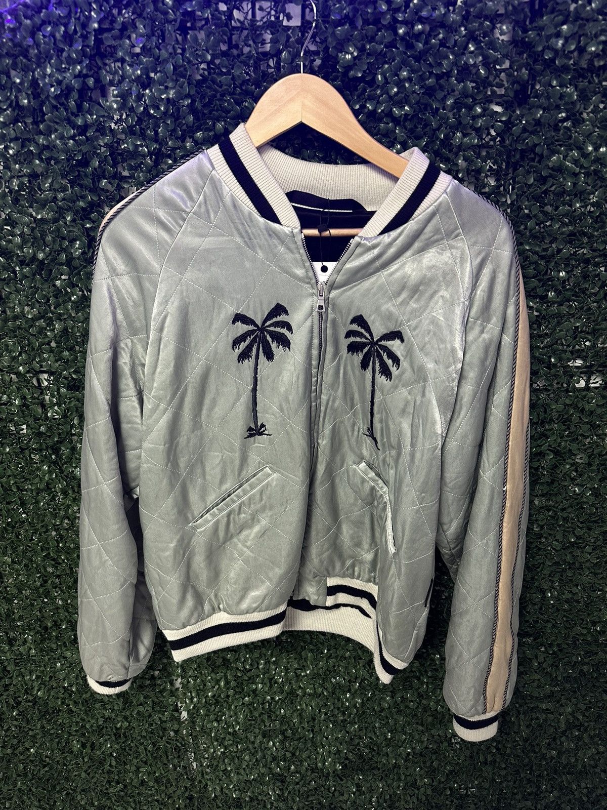 Palm Angels Palm Angels Stain Bomber Jacket “Life Is Palm” Size US M / EU 48-50 / 2 - 2 Thumbnail