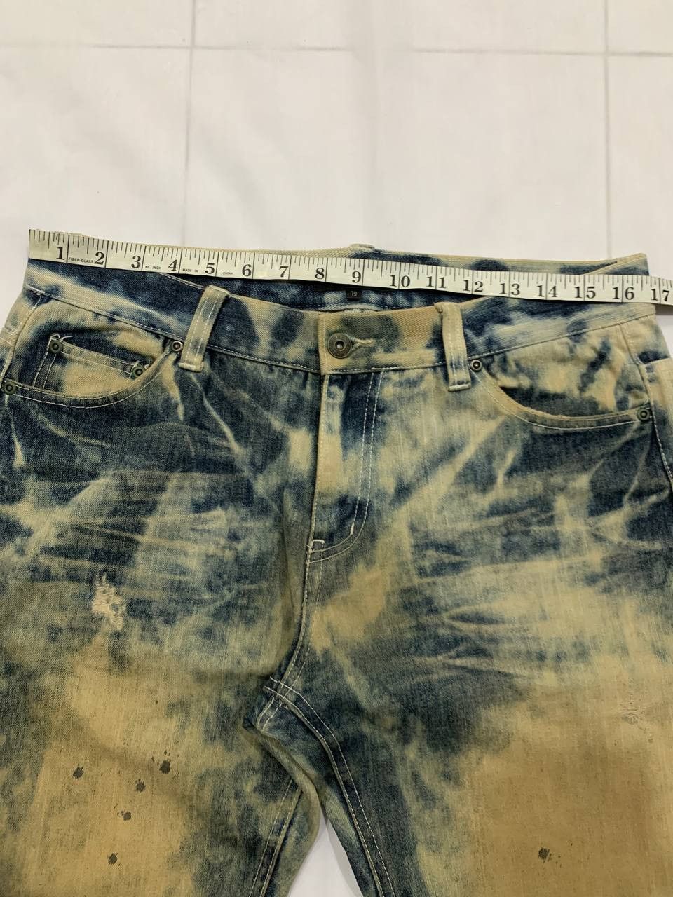 In The Attic Vintage 2000s In The Attic Homme Bleach Jeans Size US 33 - 7 Thumbnail