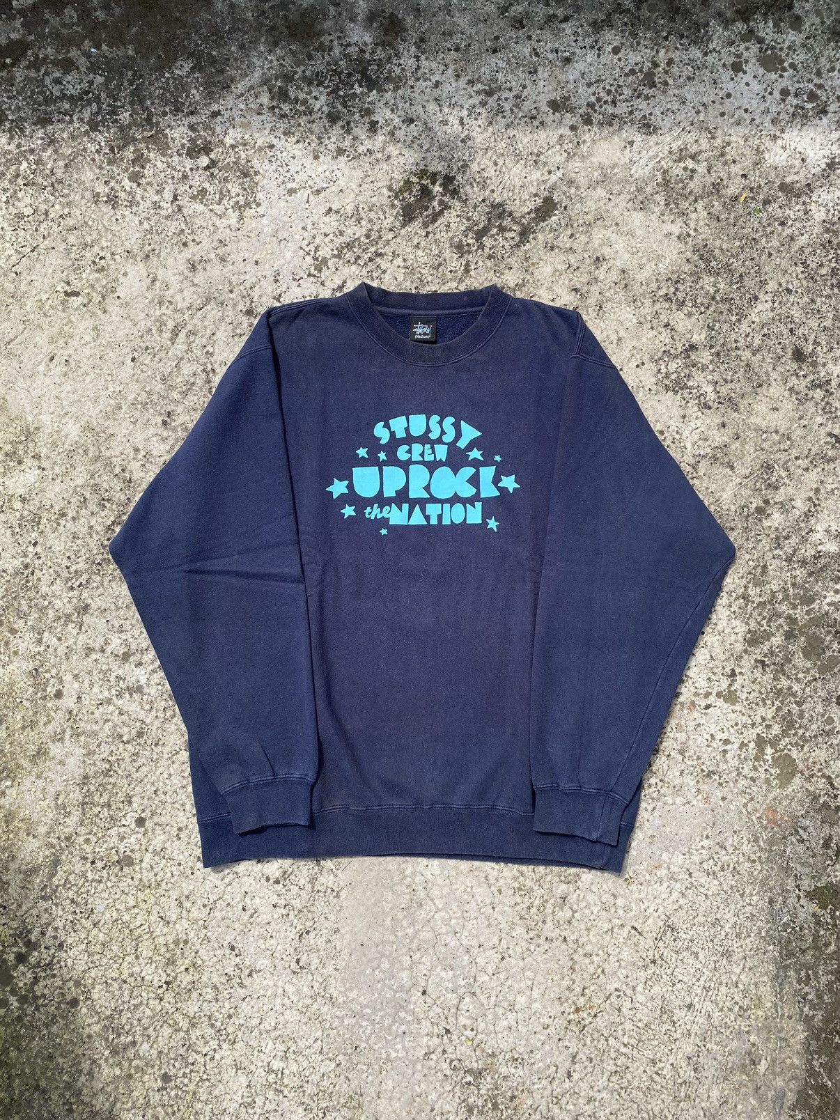 Stussy 2000s Vintage Stussy Crew Uprock the Nation Sweatshirt Size US M / EU 48-50 / 2 - 2 Thumbnail