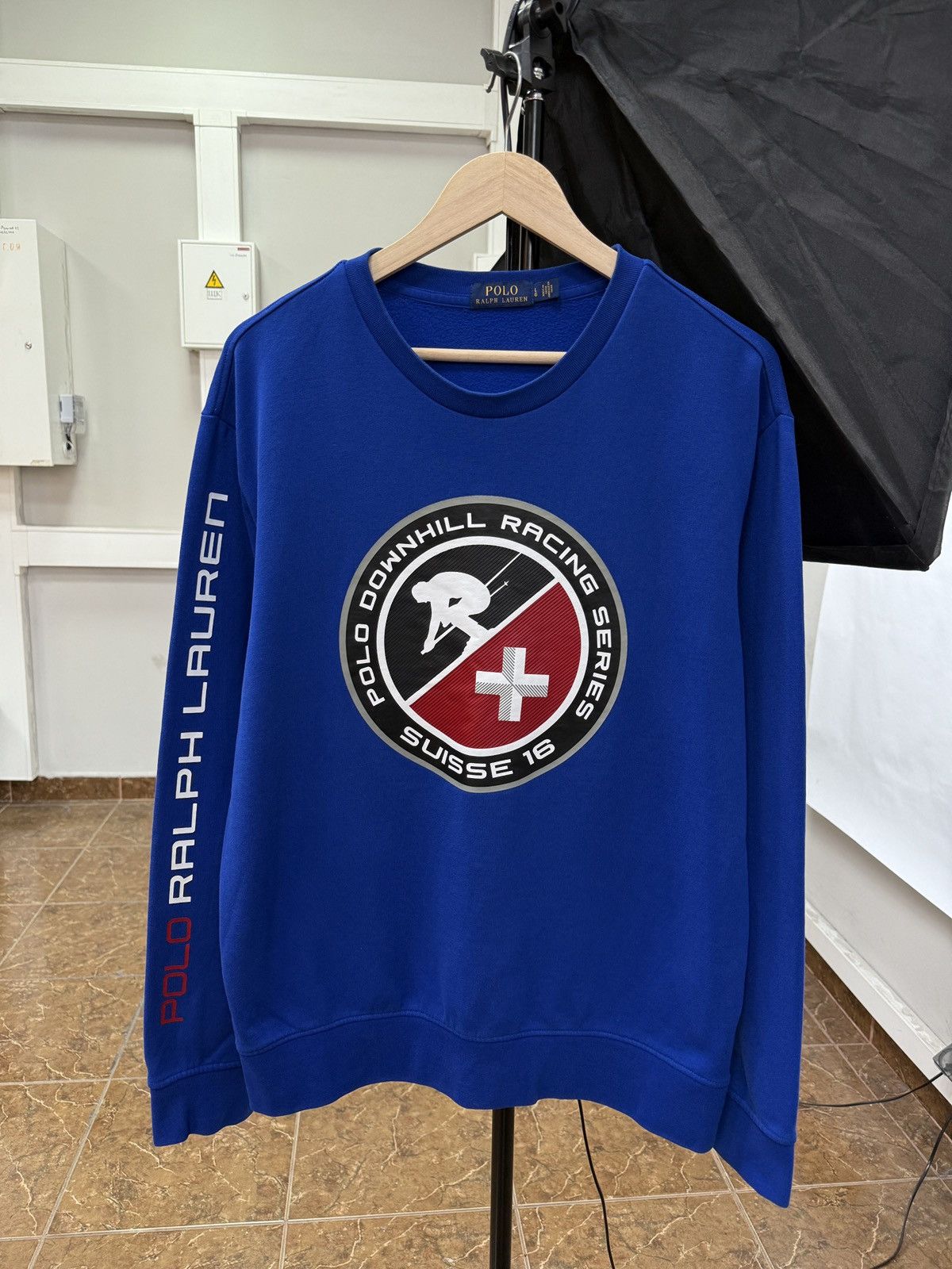 Polo Ralph Lauren 🇨🇭 Ralph Lauren Polo Downhill Racing Suisse 16 Sweatshirt Y2K Size US L / EU 52-54 / 3 - 1 Thumbnail