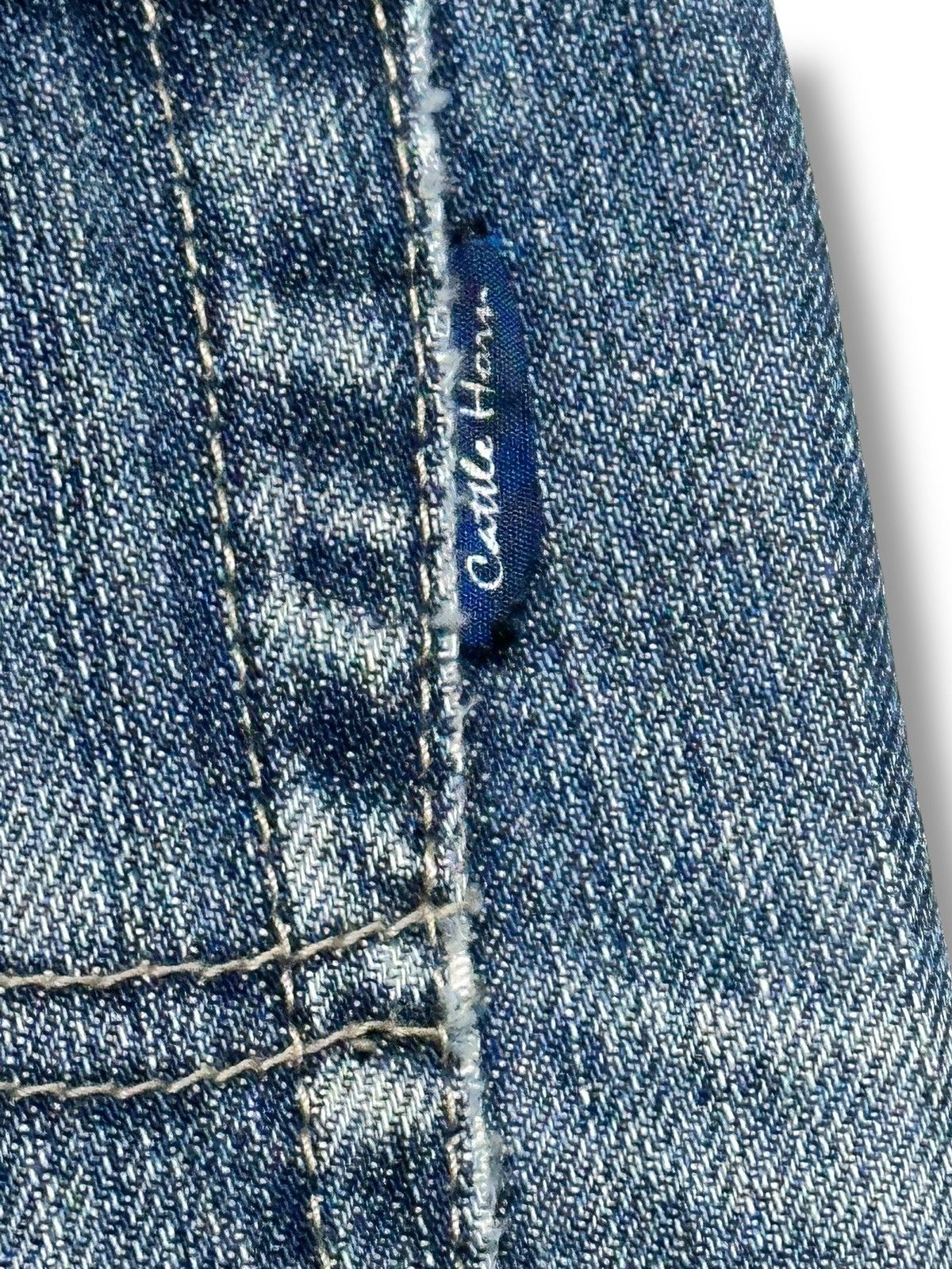 Vintage Cattle Horn Vintage Distressed Blue Denim Jeans Faded Wash Size US 33 - 10 Thumbnail