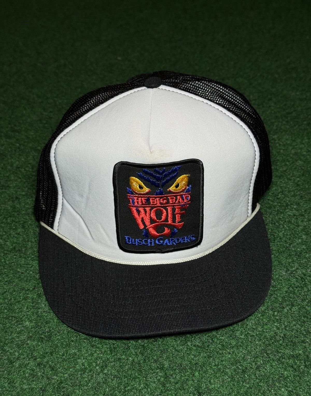 Vintage Vintage 80s Big Bad Wolf Busch Garden Coaster Trucker Hat Size ONE SIZE - 1 Thumbnail