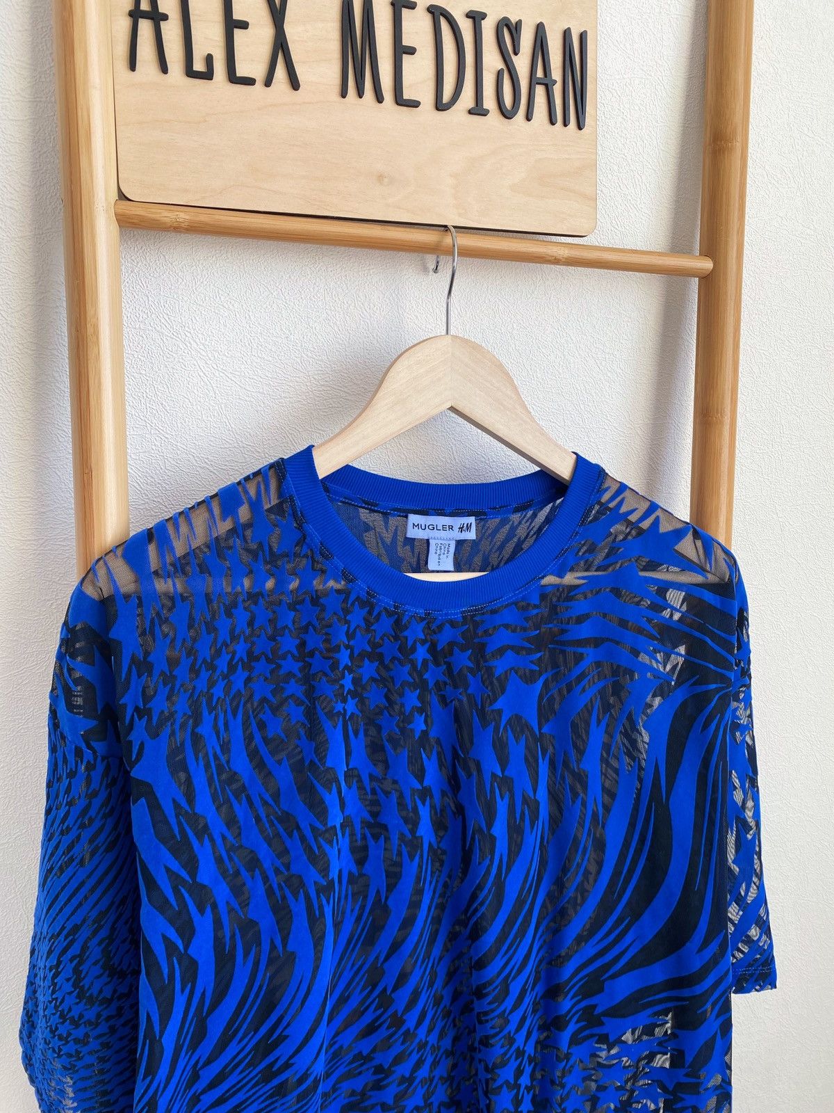 Mugler Mugler x H&M Swirling Star Mesh T-Shirt Size US L / EU 52-54 / 3 - 3 Thumbnail