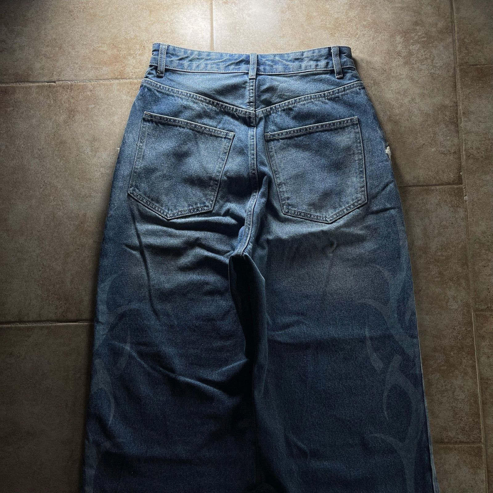 Other Japanese Archive Vintage Printed Blue Denim Baggy Jeans Size US 29 - 9 Thumbnail