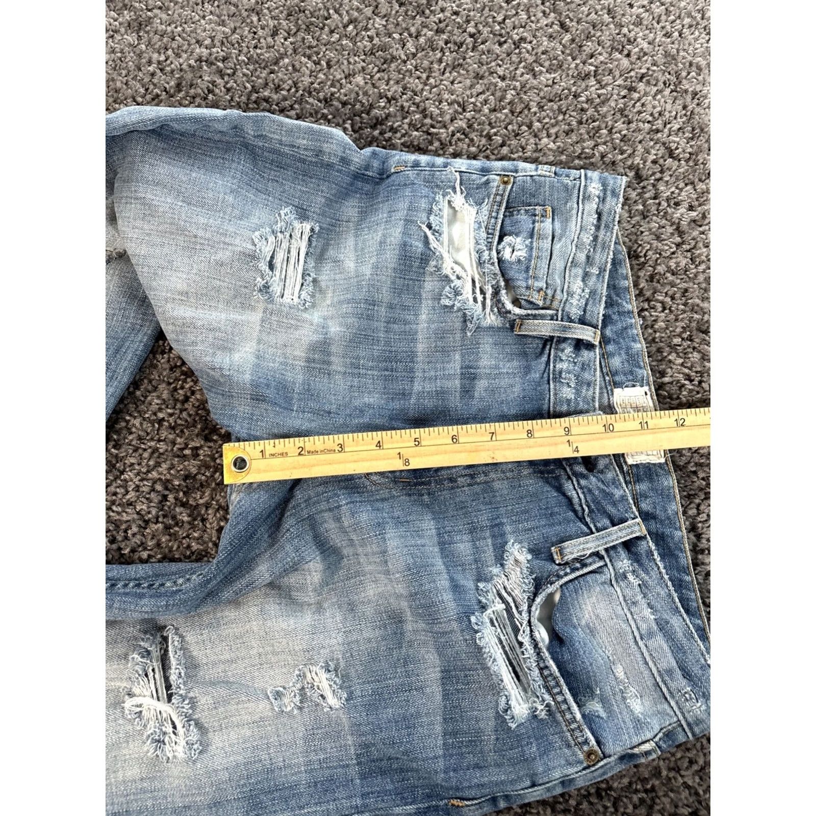 Vintage Current/Elliott Jeans Women Ankle Crop 27 Blue Denim High Rise Inseam 24 Stiletto Skinny Shipwreck Destroy Size 27" / US 4 / IT 40 - 4 Thumbnail