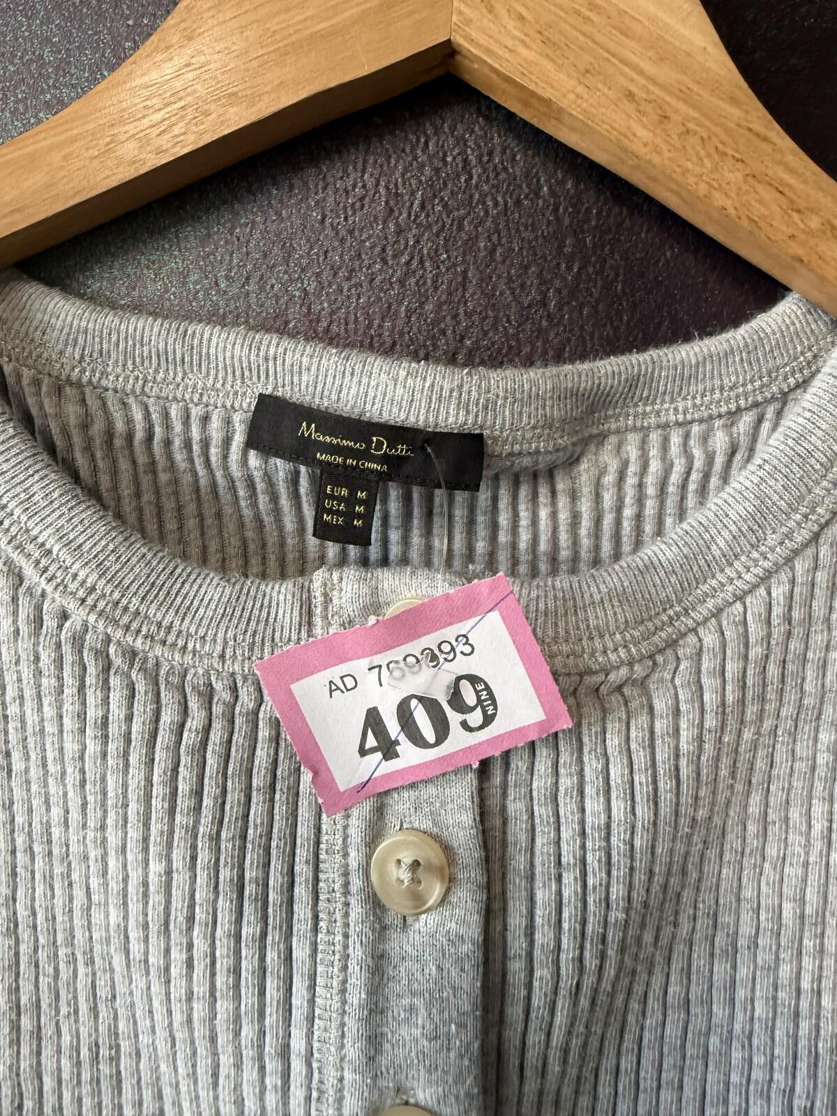 Other Massimo Dutti grey ribbed Henley tank top size M Size M / US 6-8 / IT 42-44 - 2 Thumbnail