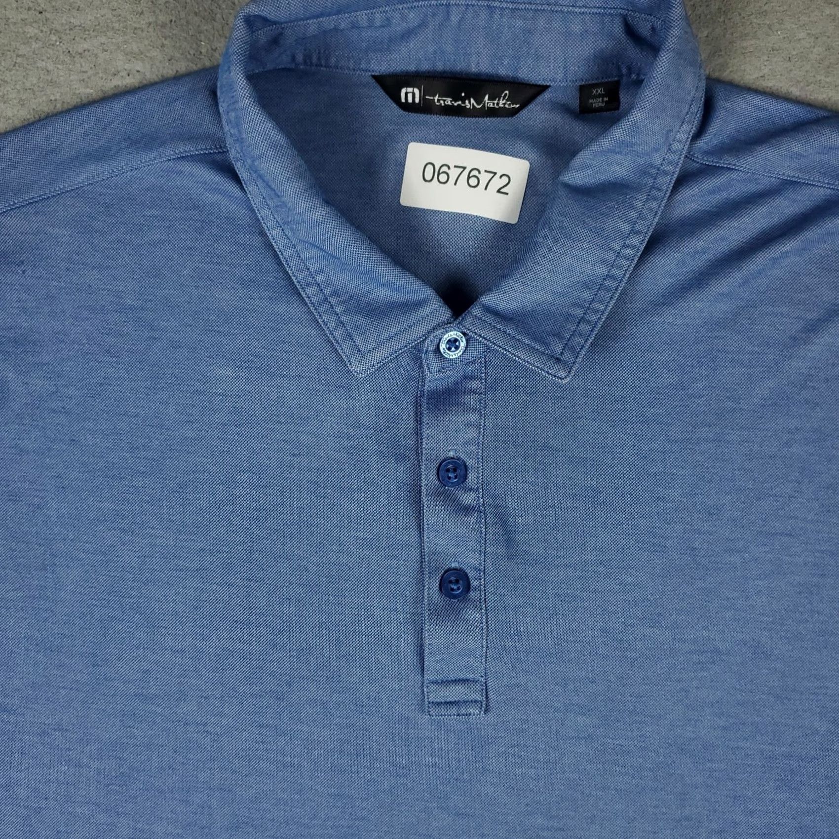 TravisMathew Travis Mathew Polo Shirt Mens 2XL Blue Short Sleeve Casual Button Knit T-Shirt Shirt Polo Regular Collar Style Brand: Travis Mathew Size US XXL / EU 58 / 5 - 2 Thumbnail