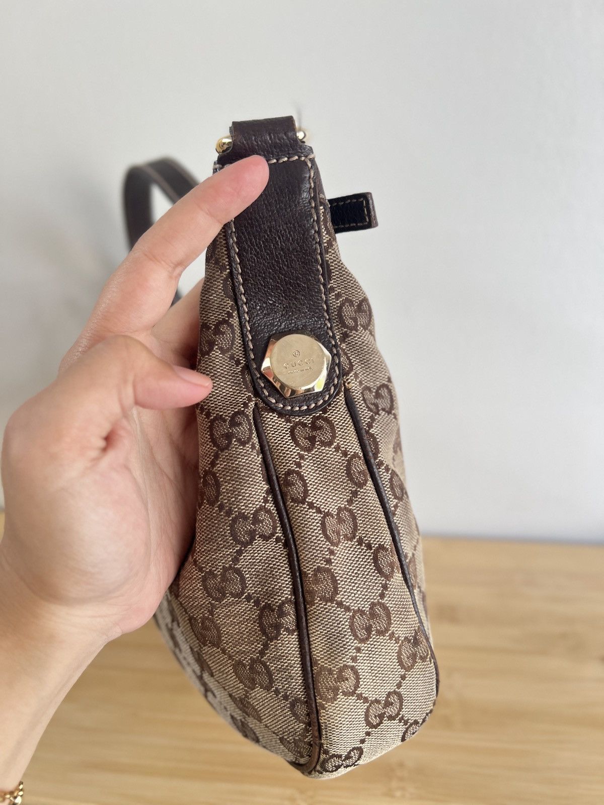 Gucci gucci vintage canvas gg shoulder bag Size ONE SIZE - 4 Thumbnail