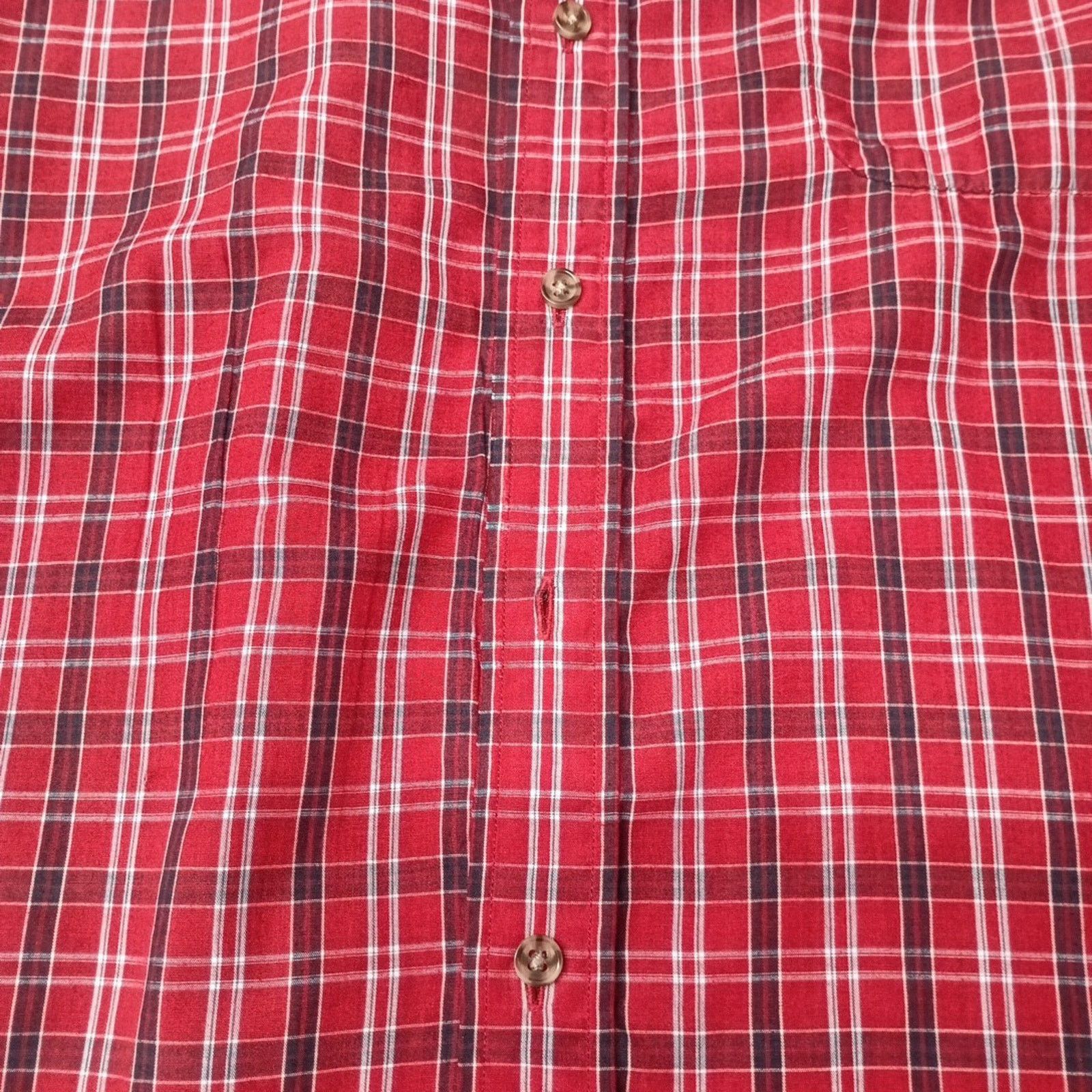 Other Harbor Bay Shirt Men’s 5XL Red Checkered Short Button Down Size US XXL / EU 58 / 5 - 8 Thumbnail