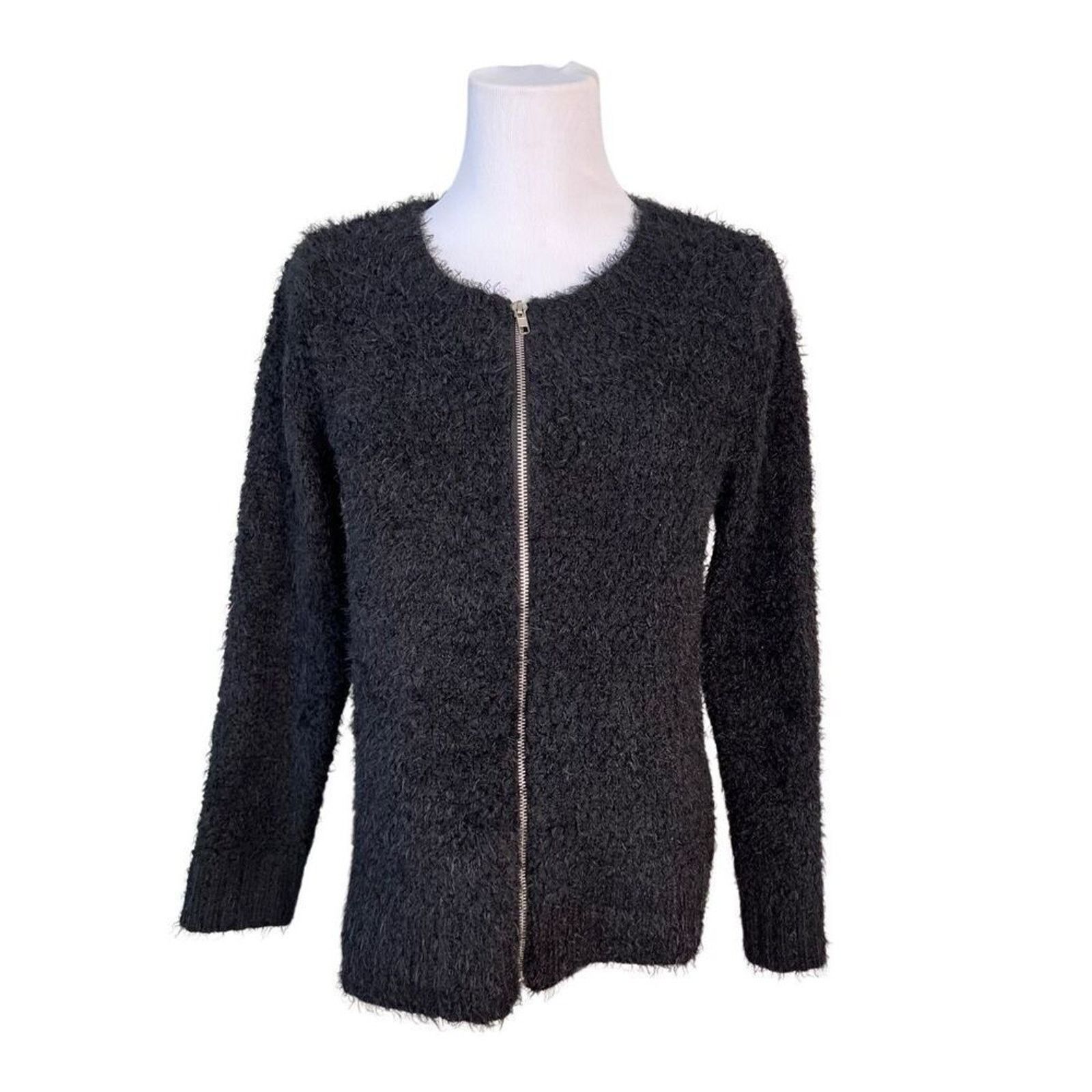 & Other Stories New Directions Petite Black Zipper Cardigan Sweater MEDIUM Size M / US 6-8 / IT 42-44 - 1 Thumbnail