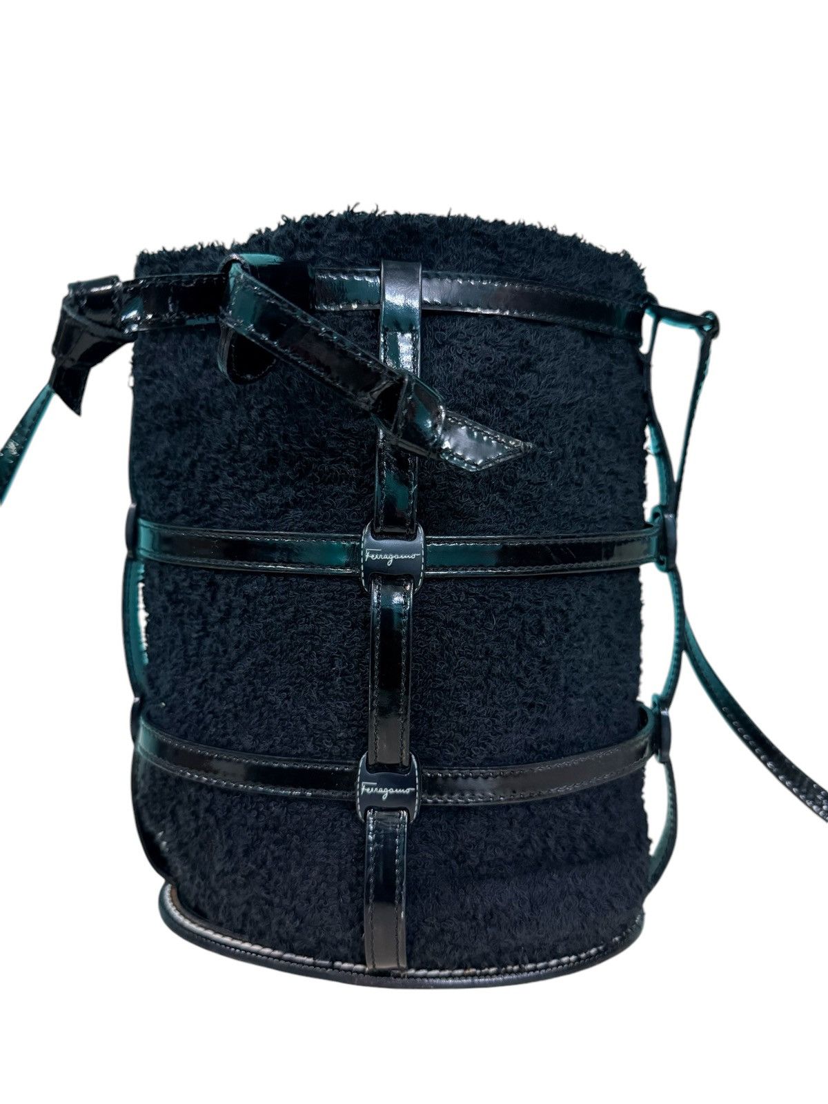 Salvatore Ferragamo SALVATORE FERRAGAMO TERRY CLOTH CAGE BUCKET BAG Size ONE SIZE - 2 Thumbnail