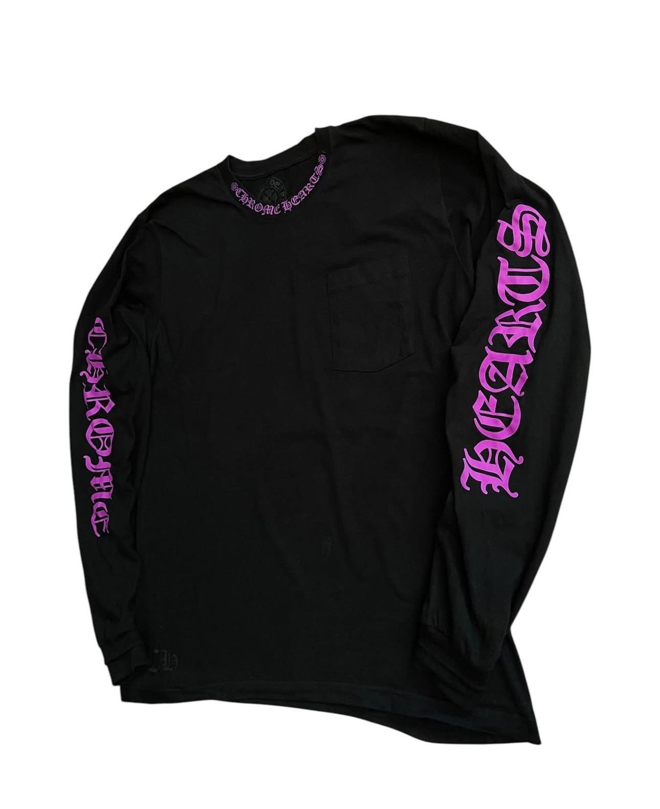 Chrome Hearts Chrome Hearts long sleeve rare purple neck scroll Size US L / EU 52-54 / 3 - 2 Thumbnail