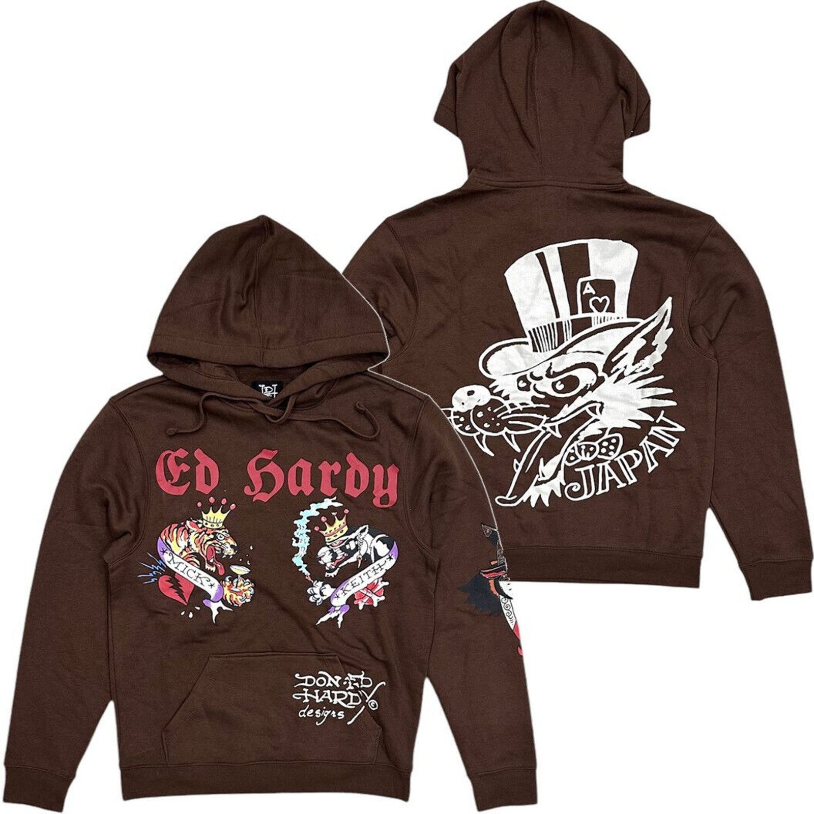 Ed Hardy Ed Hardy Hoodie Panther Tiger Fleece Pullover Sweatshirt Size US L / EU 52-54 / 3 - 1 Thumbnail
