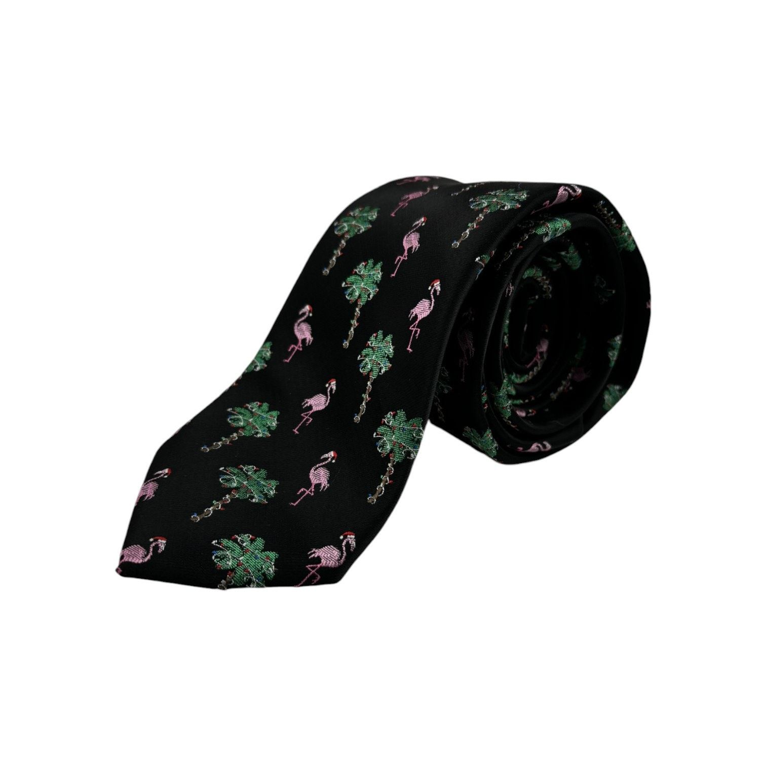 Other NWT Hallmark Holiday Tie Flamingos Palm Trees Christmas Mens Size ONE SIZE - 11 Thumbnail