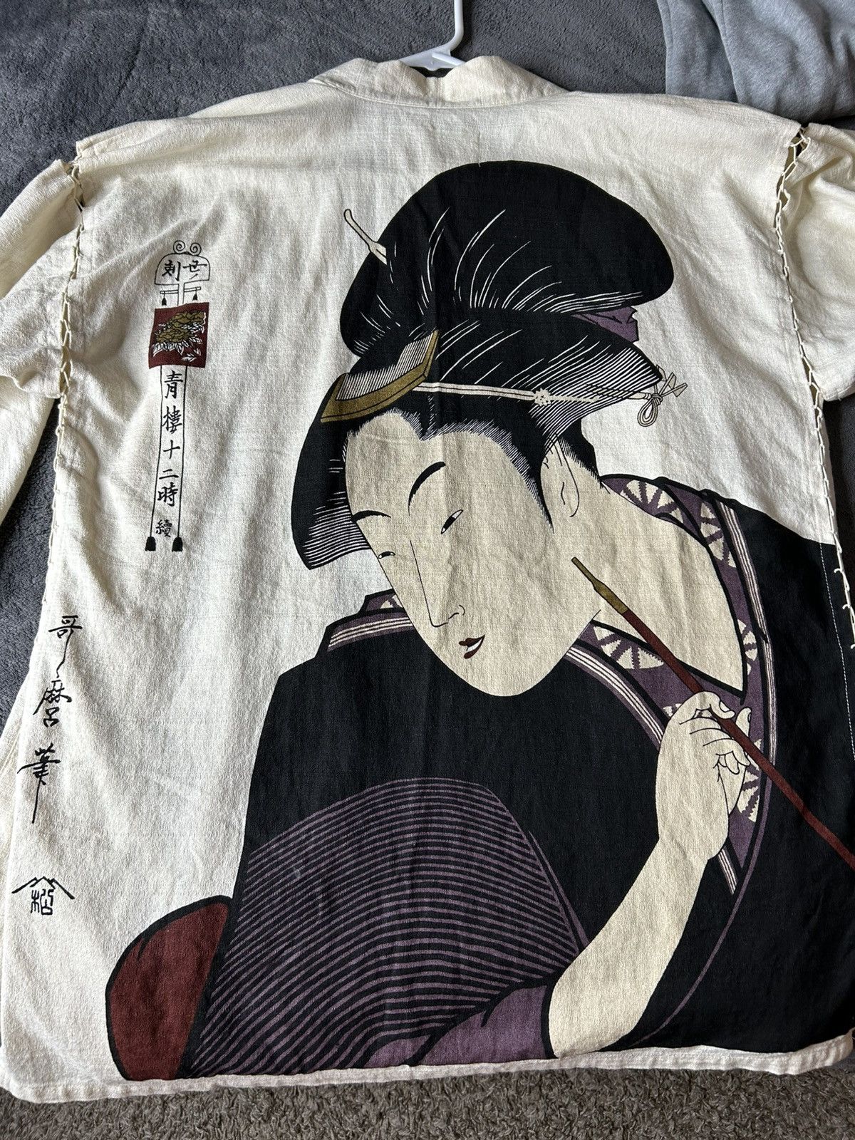 Japanese Brand Vintage Linen Sashiko Geisha Kimono Size US M / EU 48-50 / 2 - 3 Thumbnail