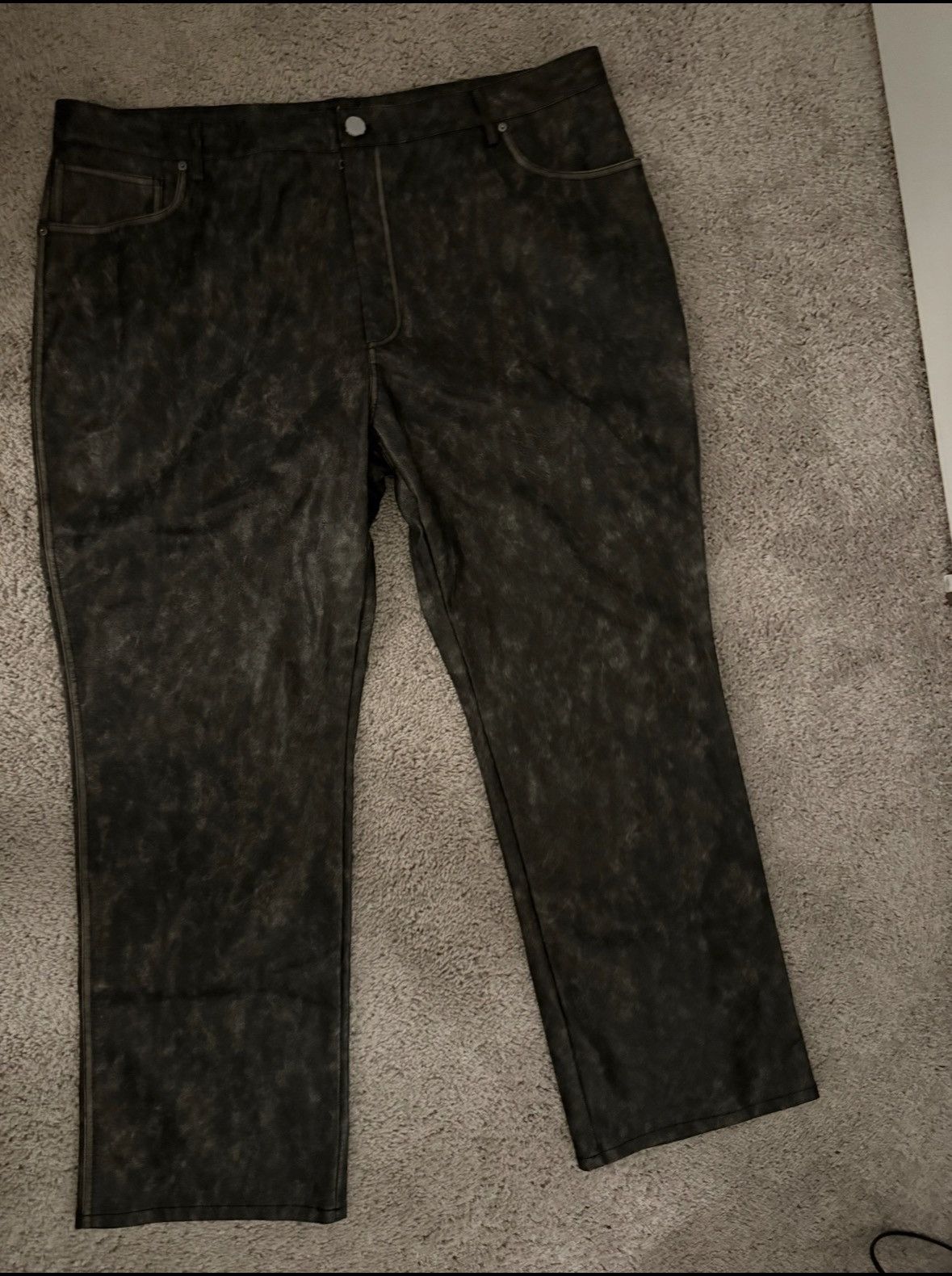 Other Black Acid Wash Pants Size US 42 / EU 58 - 1 Preview