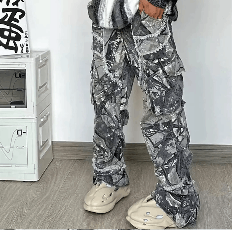 Japanese Brand Baggy Stacked Flared Jeans Size US 36 / EU 52 - 2 Thumbnail