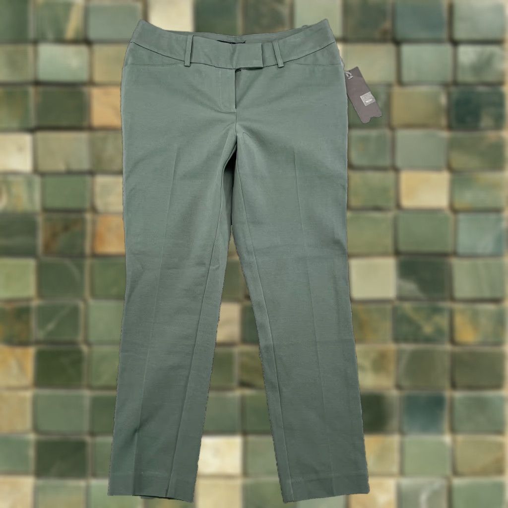 Mossimo Mossimo Ankle Pants Women's 8 Khaki Stretch Corpcore Office Academia Minimalist Green Solid Size 30" / US 8 / IT 44 - 1 Thumbnail