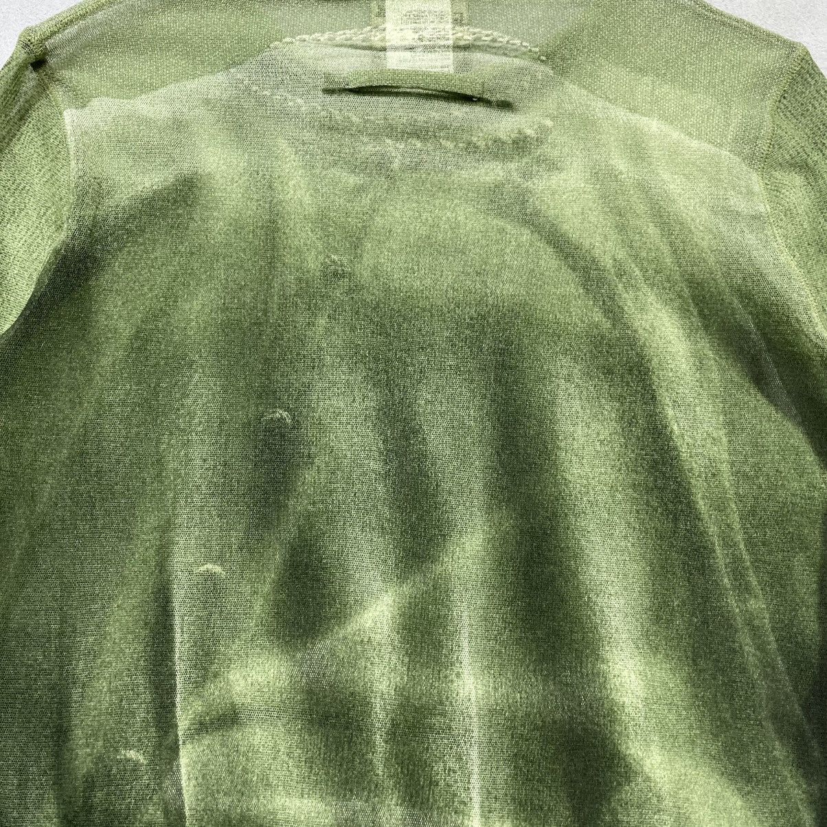 Jean Paul Gaultier JEAN PAUL GAULTIER GREEN SHEER MESH TROMPE L’OEIL TOP Size M / US 6-8 / IT 42-44 - 10 Thumbnail