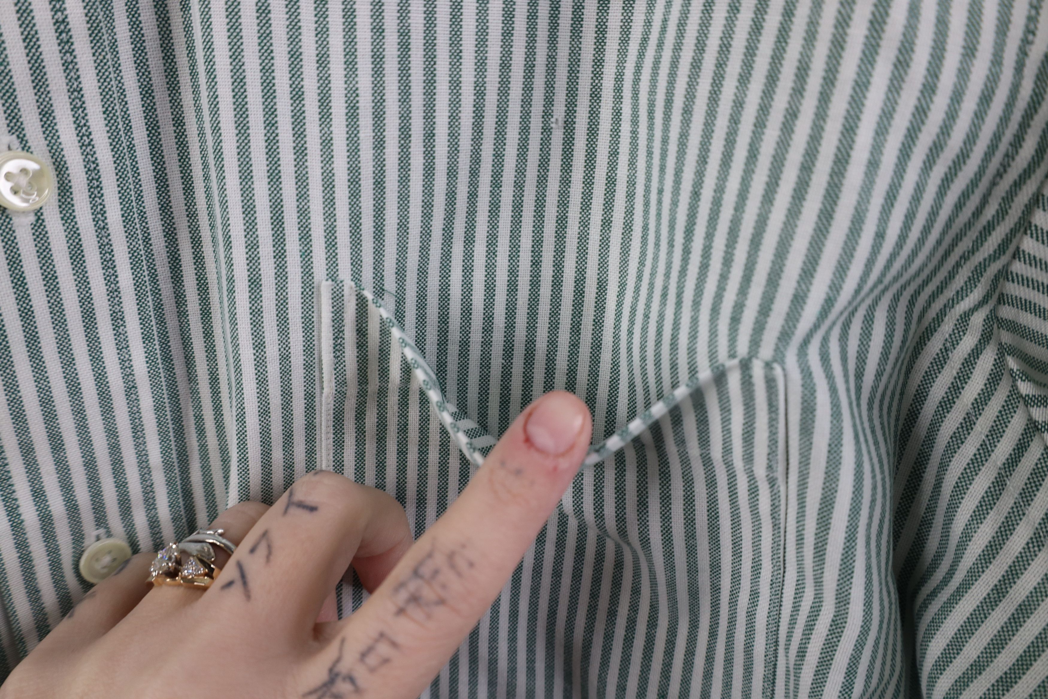 Vintage Vintage 70s Mens Needle Striped Oxford Button Down Shirt USA Size US M / EU 48-50 / 2 - 6 Thumbnail