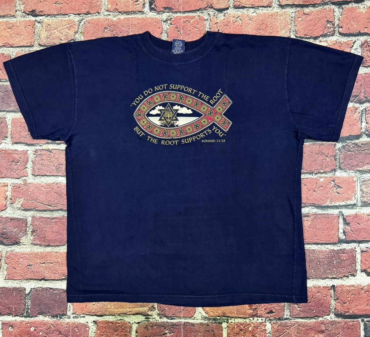 Other Vintage Messianic Jewish Star of David Menorah Fish Romans Size US XXL / EU 58 / 5 - 1 Thumbnail