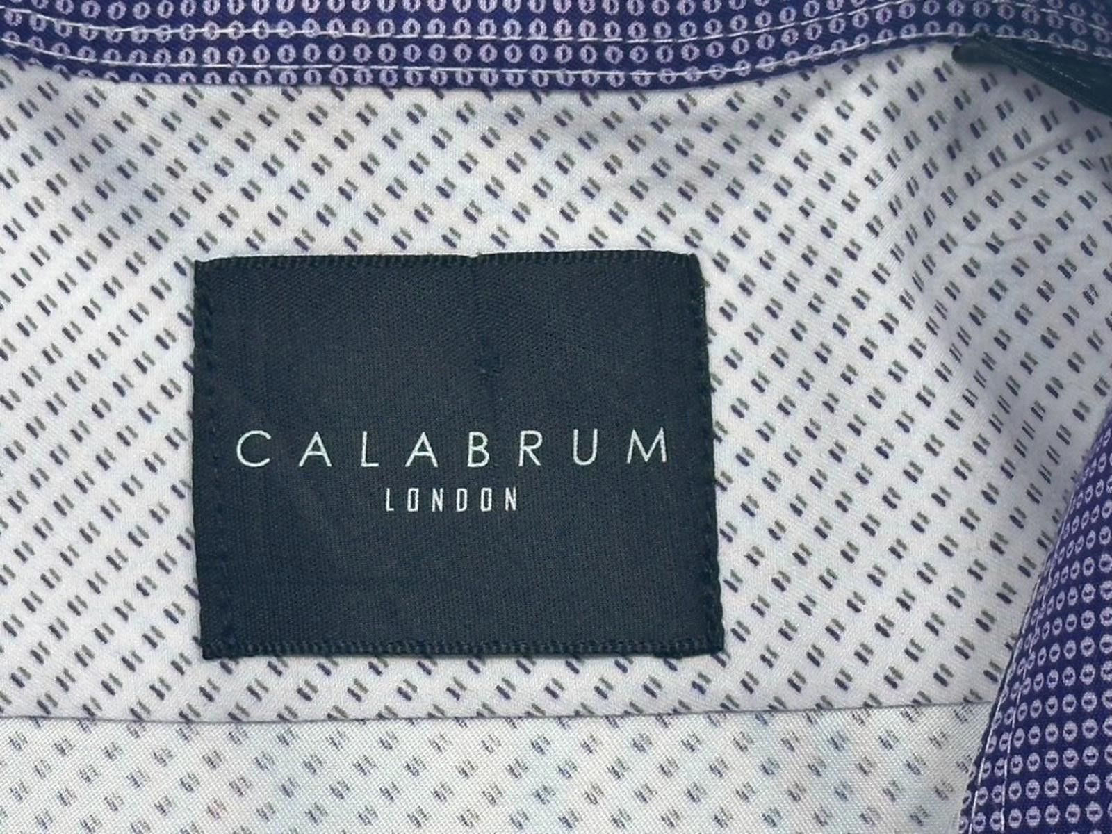 Calabrese Calabrum Modern Fit Button Up Shirt Purple Men's L 16-16.5 Size US L / EU 52-54 / 3 - 7 Thumbnail