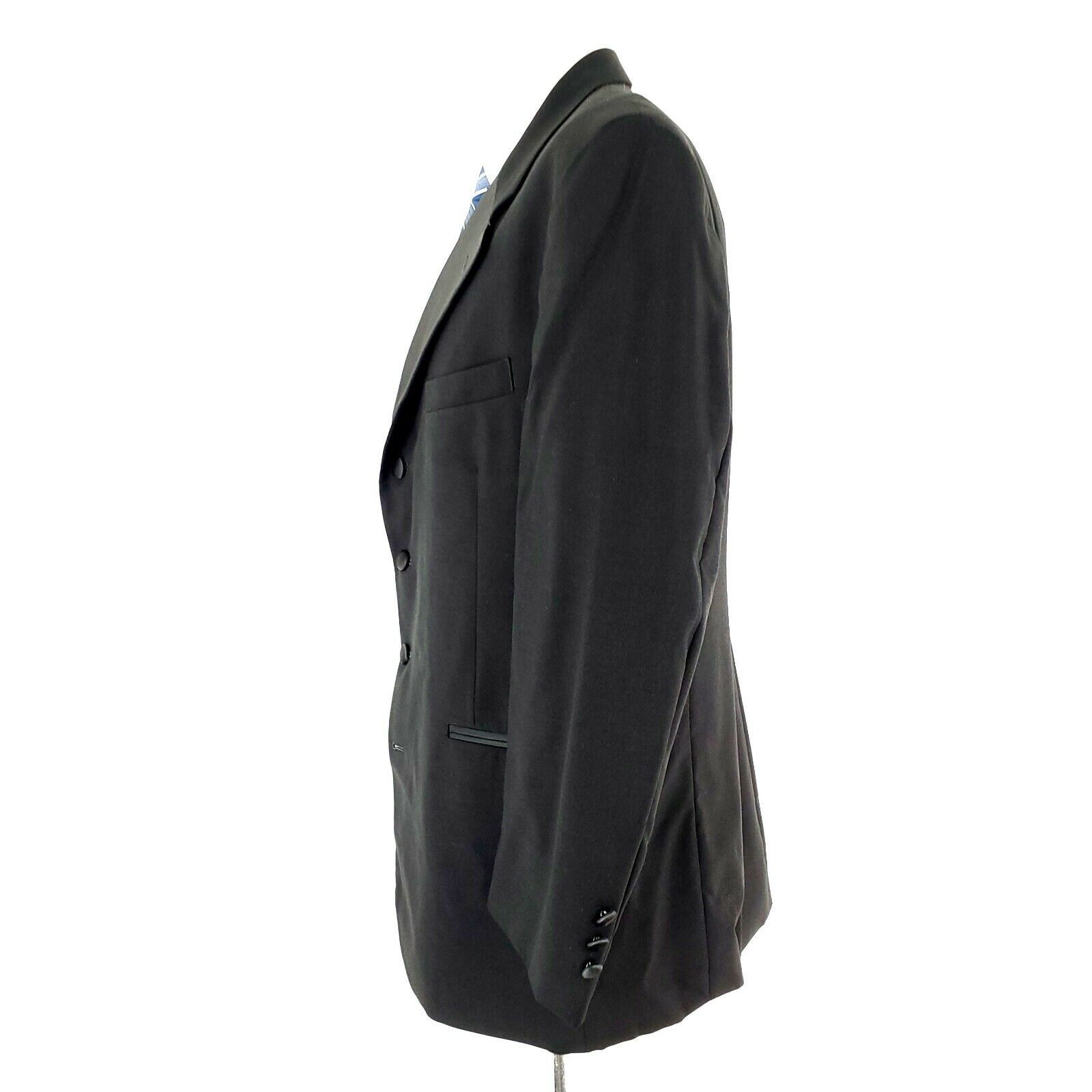 Ralph Lauren Chaps Ralph Lauren Wool 4 Button Tuxedo Jacket 40R Black Size 40R - 4 Thumbnail