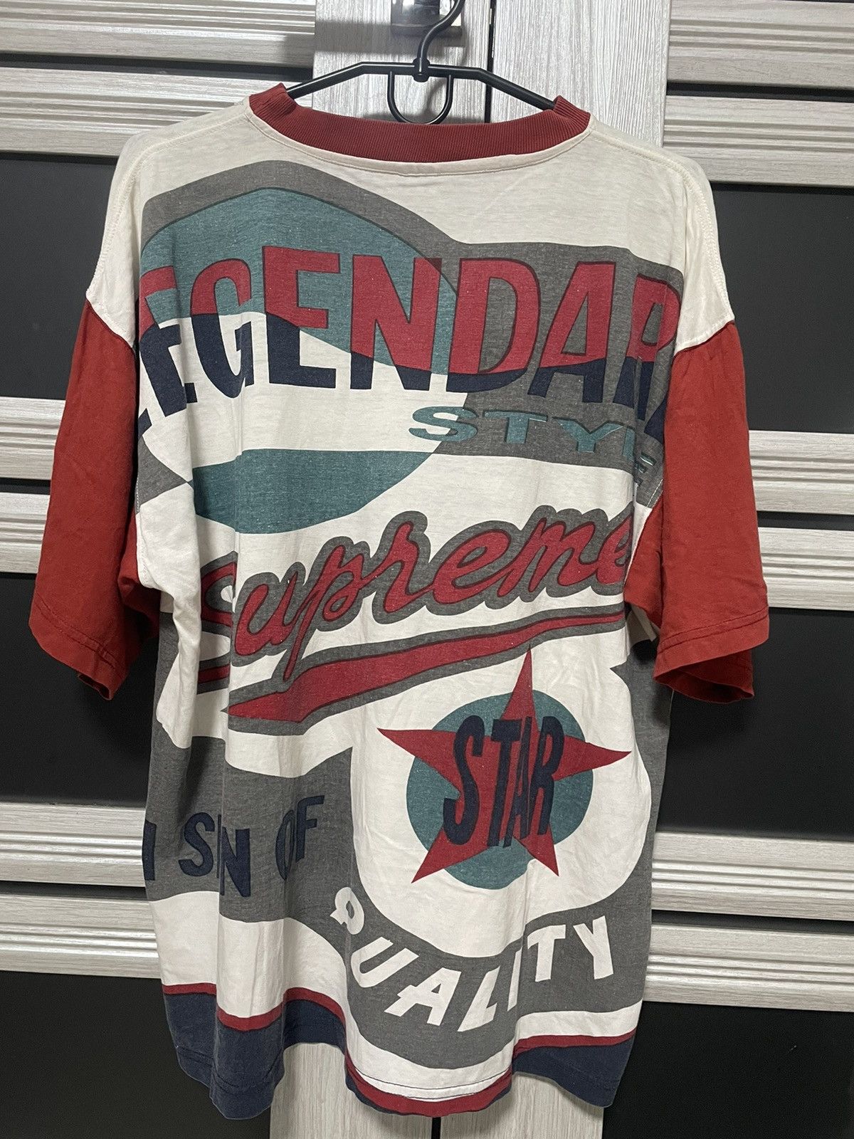 Vintage Vintage Legendary Supreme All Over Print AOP Tee Banner Size US XL / EU 56 / 4 - 3 Thumbnail