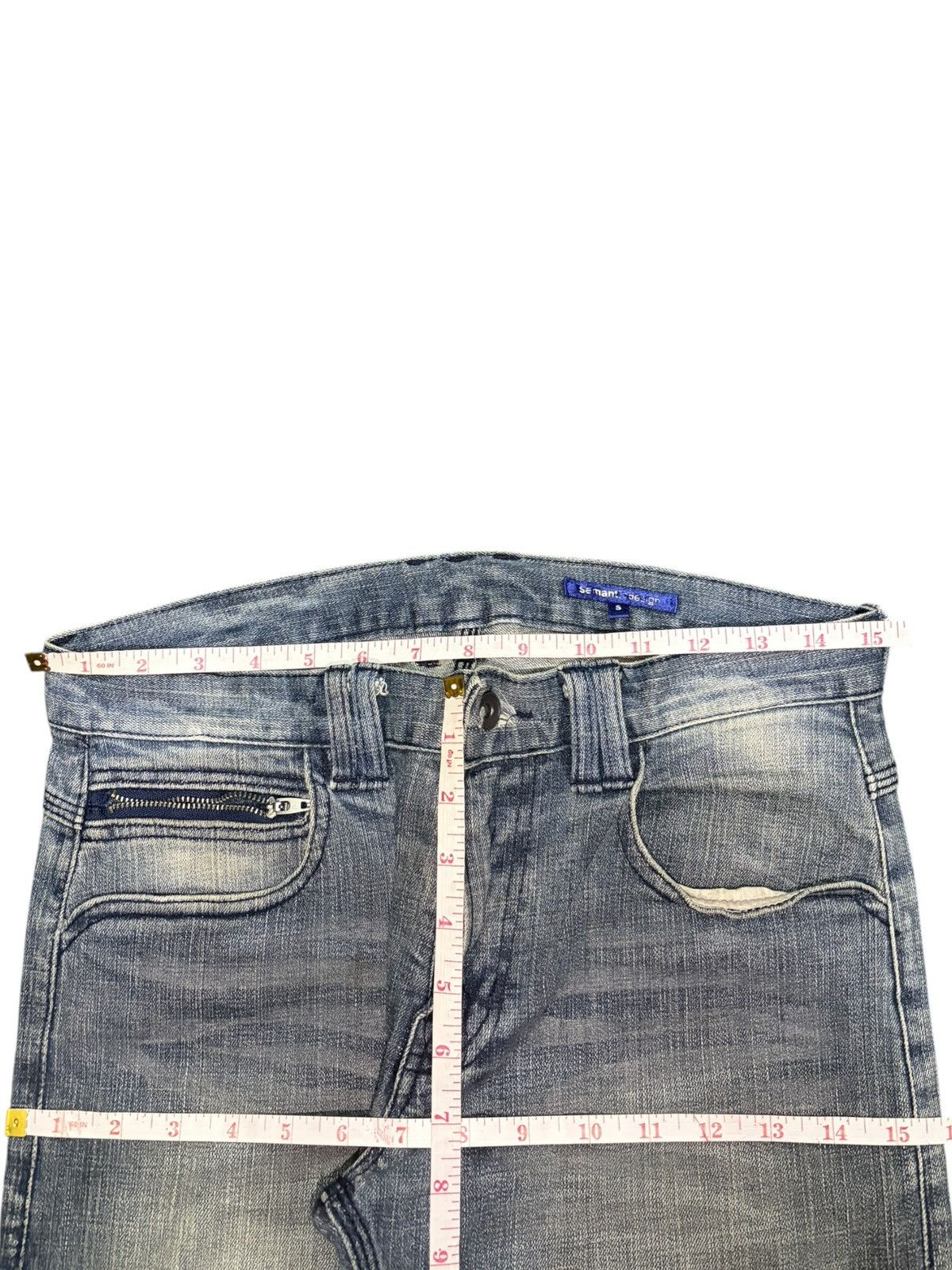 semanticdesign Vintage Semantic Design Faded Wash Distressed Jeans Size US 30 / EU 46 - 6 Thumbnail