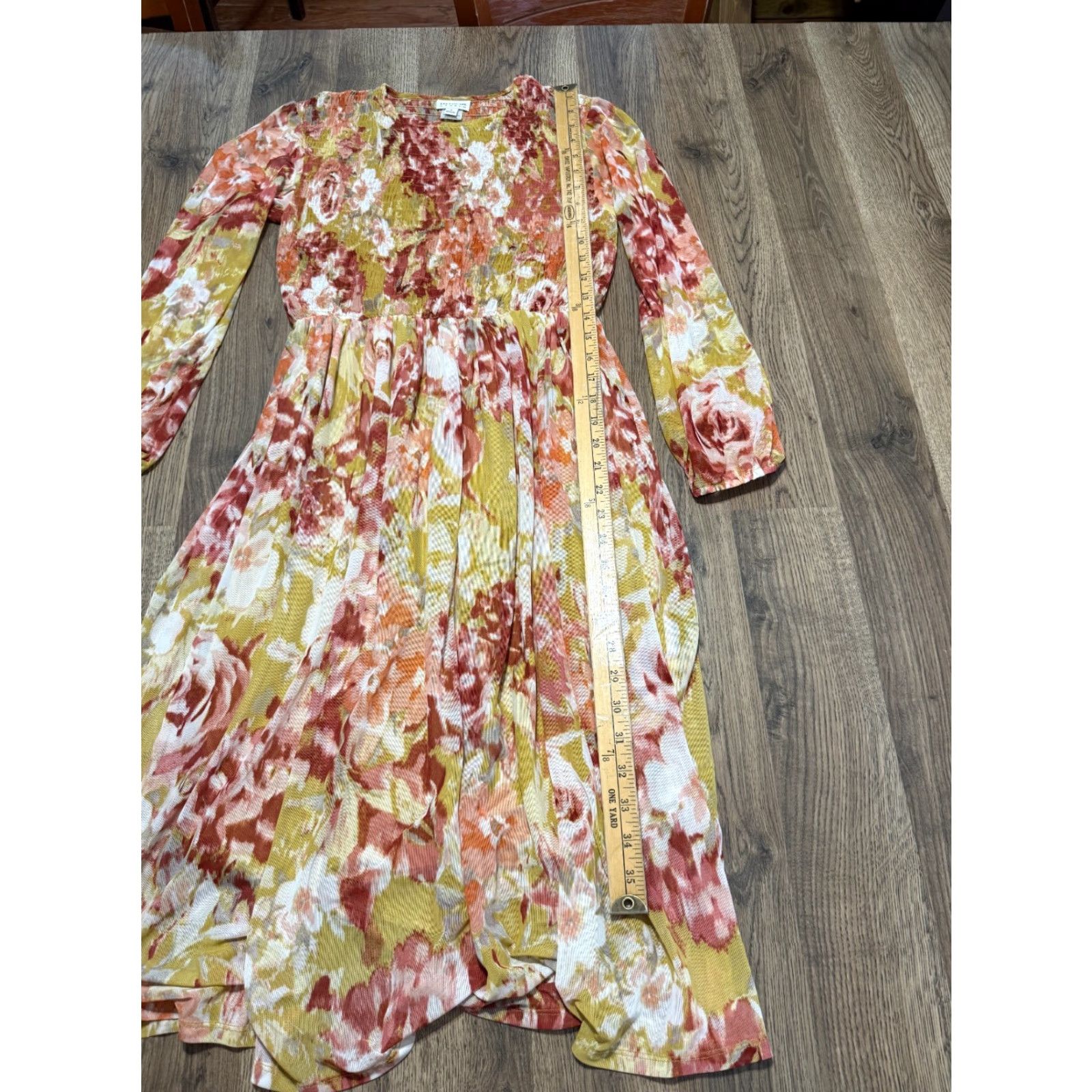 Vintage Enfocus Studio Dress Women's Size 4 Pink Yellow White Long Sleeve Dress Size S / US 4 / IT 40 - 4 Thumbnail