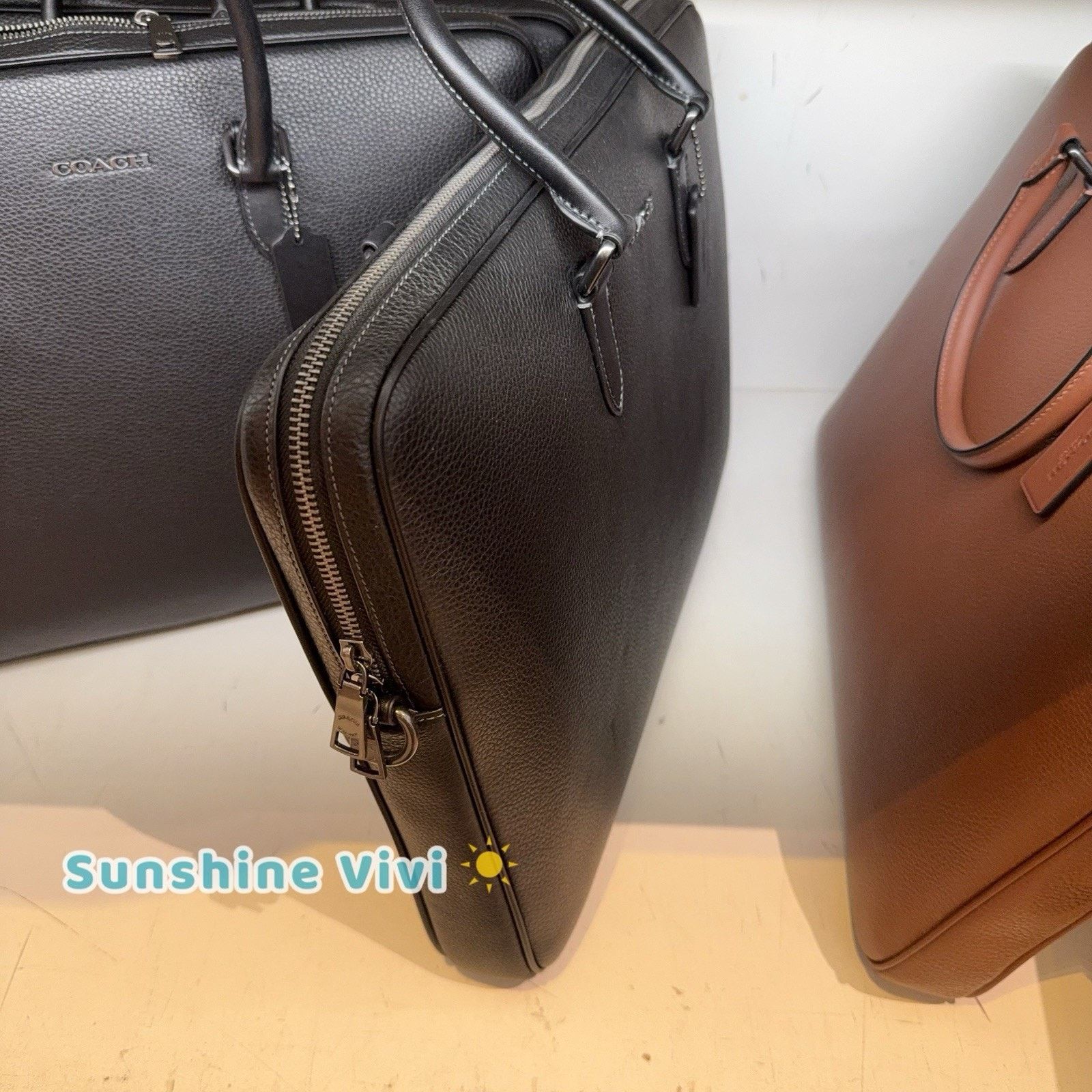 Coach NWT Coach Ethan Large Brief Gunmetal/Black CCF59 Leather Size ONE SIZE - 2 Thumbnail