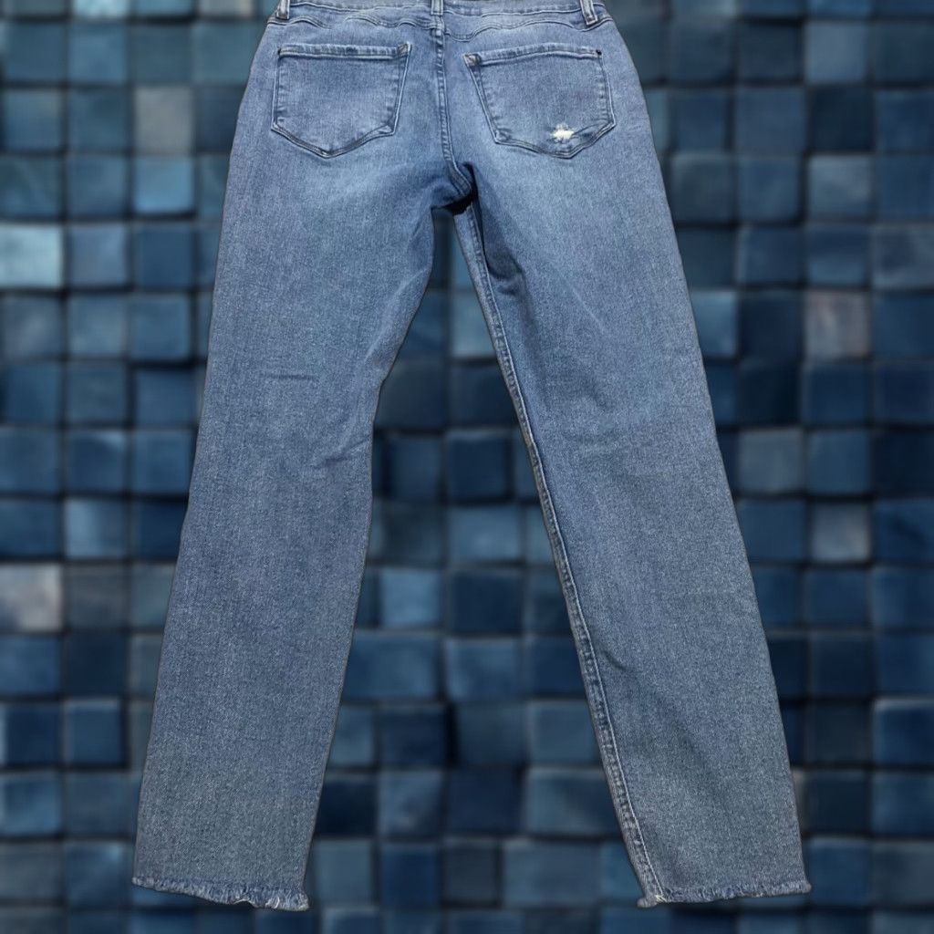 Vintage Kensie Jeans Jeans Womens 8 Blue Denim Medium Wash High Rise Skinny Raw Hem Distressed Size 30" / US 8 / IT 44 - 1 Thumbnail