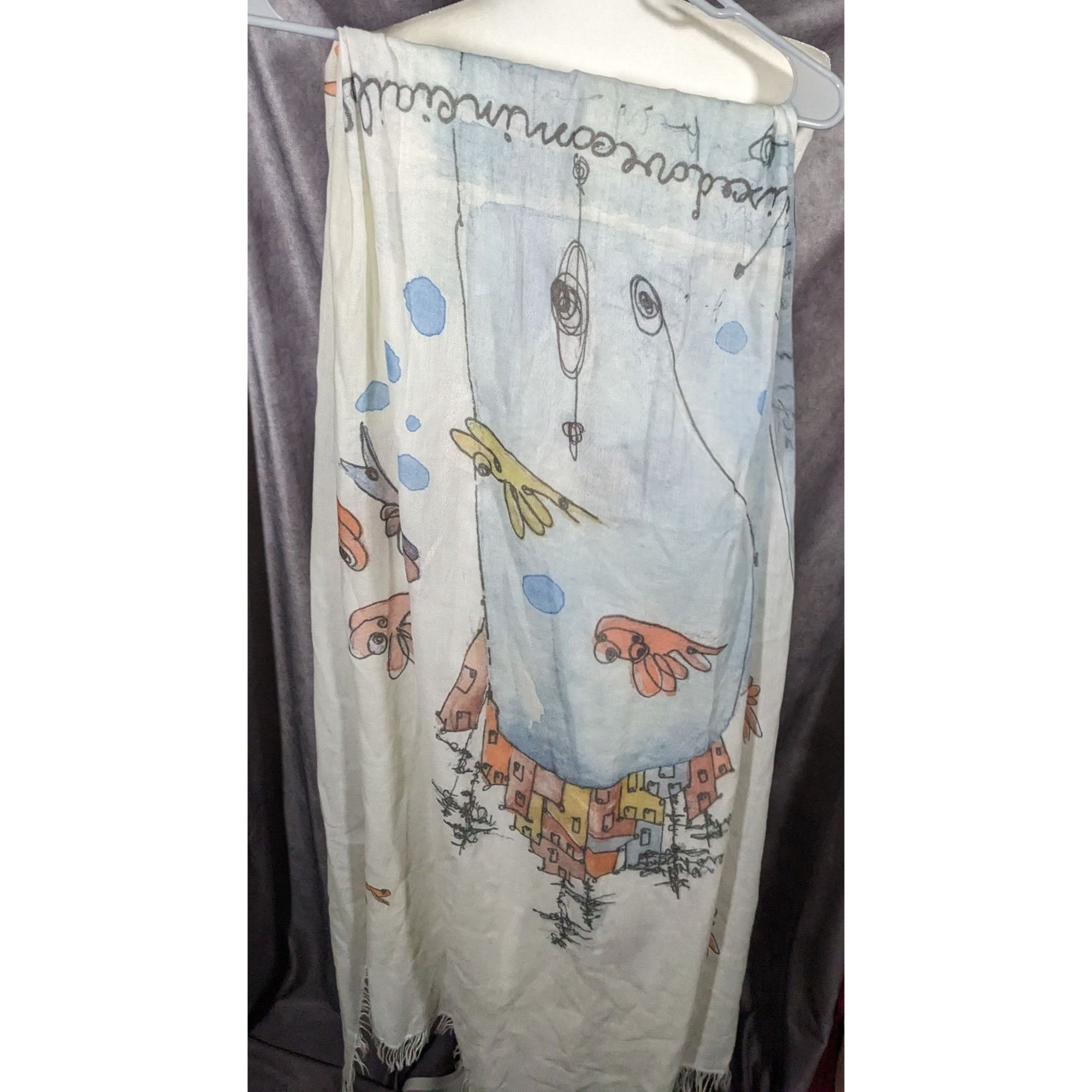 Other Whimsical Italian "The Sea Ends Where The Sky Begins" Art Sc Size ONE SIZE - 23 Thumbnail