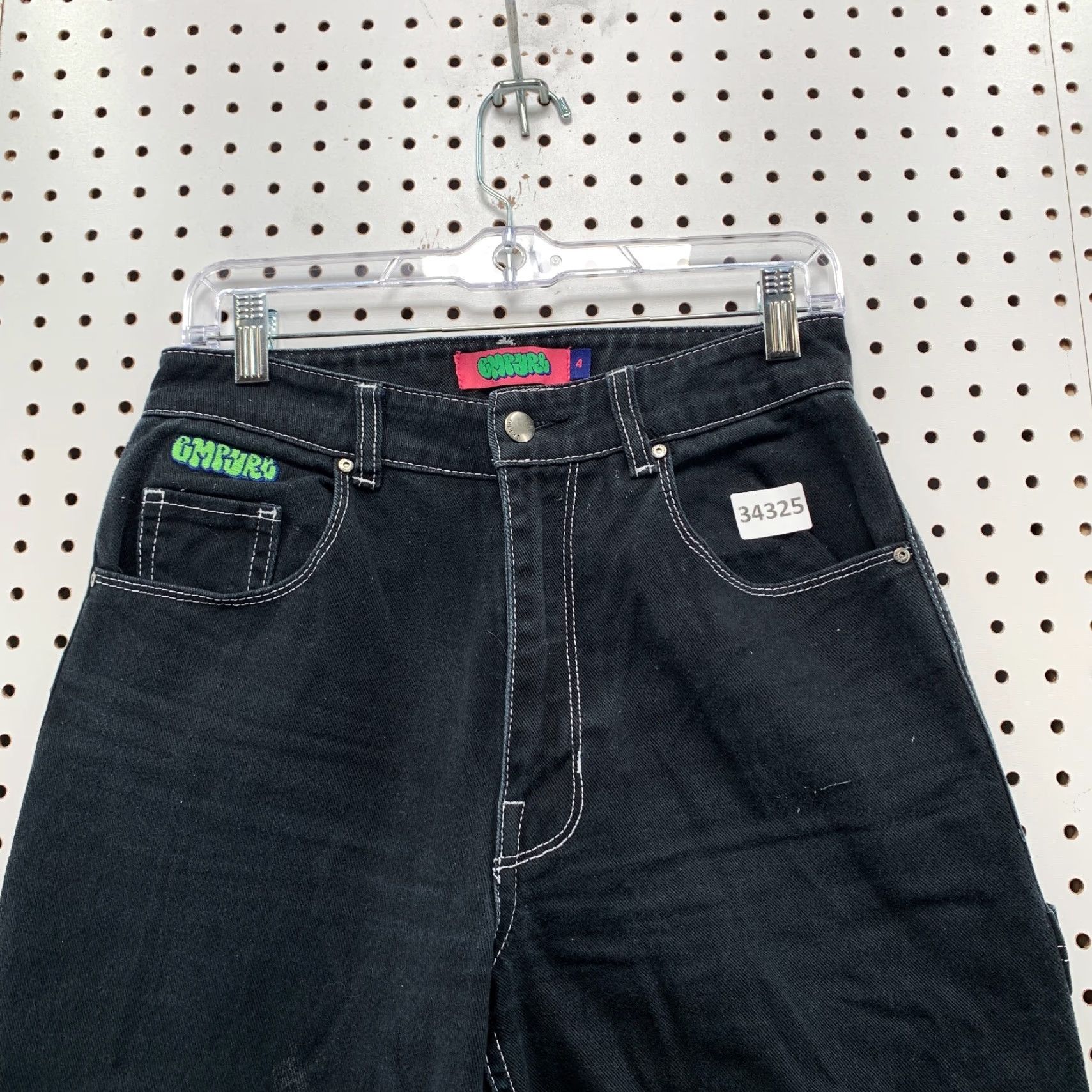 Empyre Empyre Black Denim Carpenter Pants Womens Size 4 Skater Tori 28x30 Size 27" / US 4 / IT 40 - 6 Thumbnail