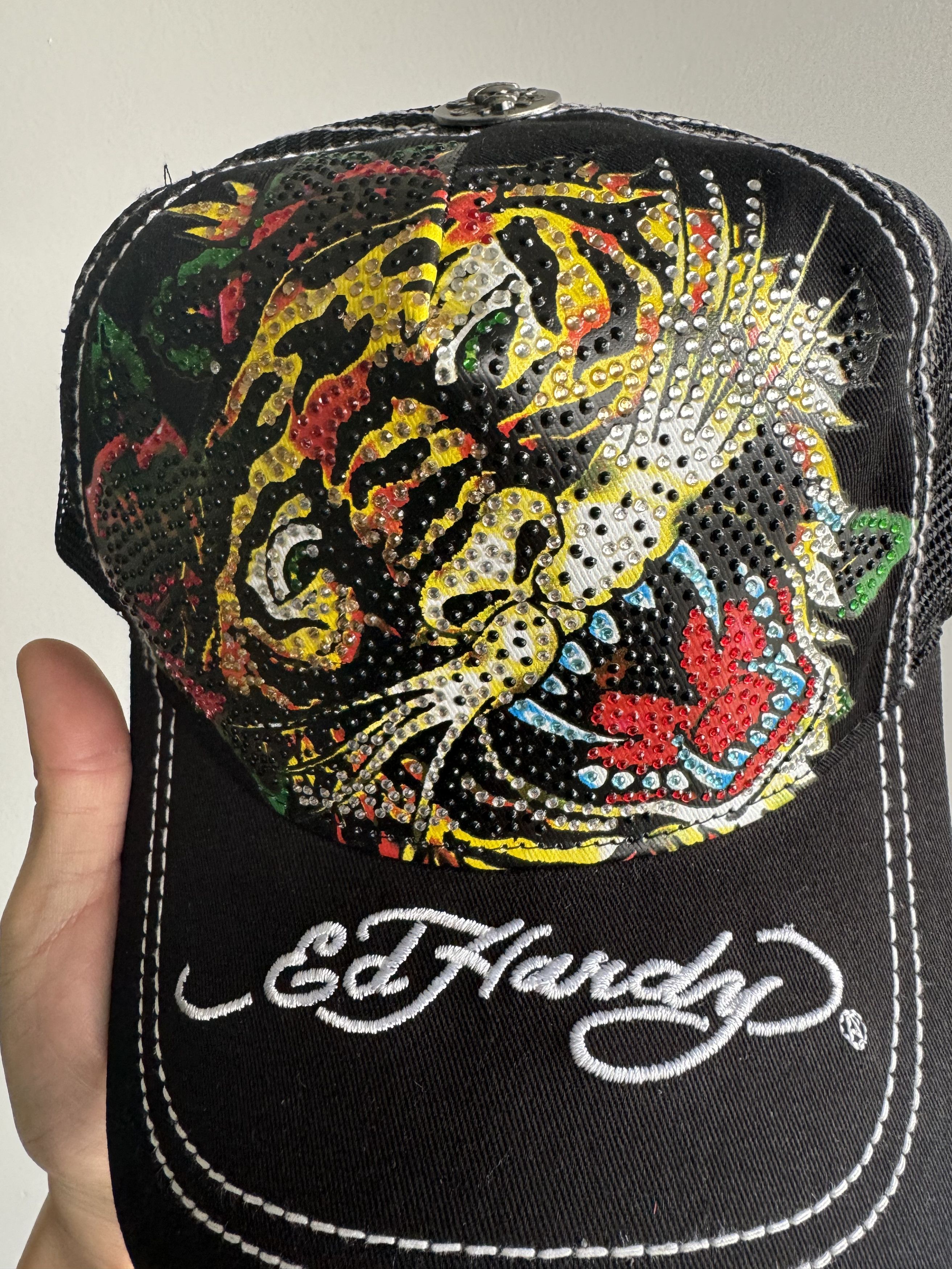Ed Hardy y2k Ed Hardy tiger rose hat snapback mesh tracker Size ONE SIZE - 2 Thumbnail